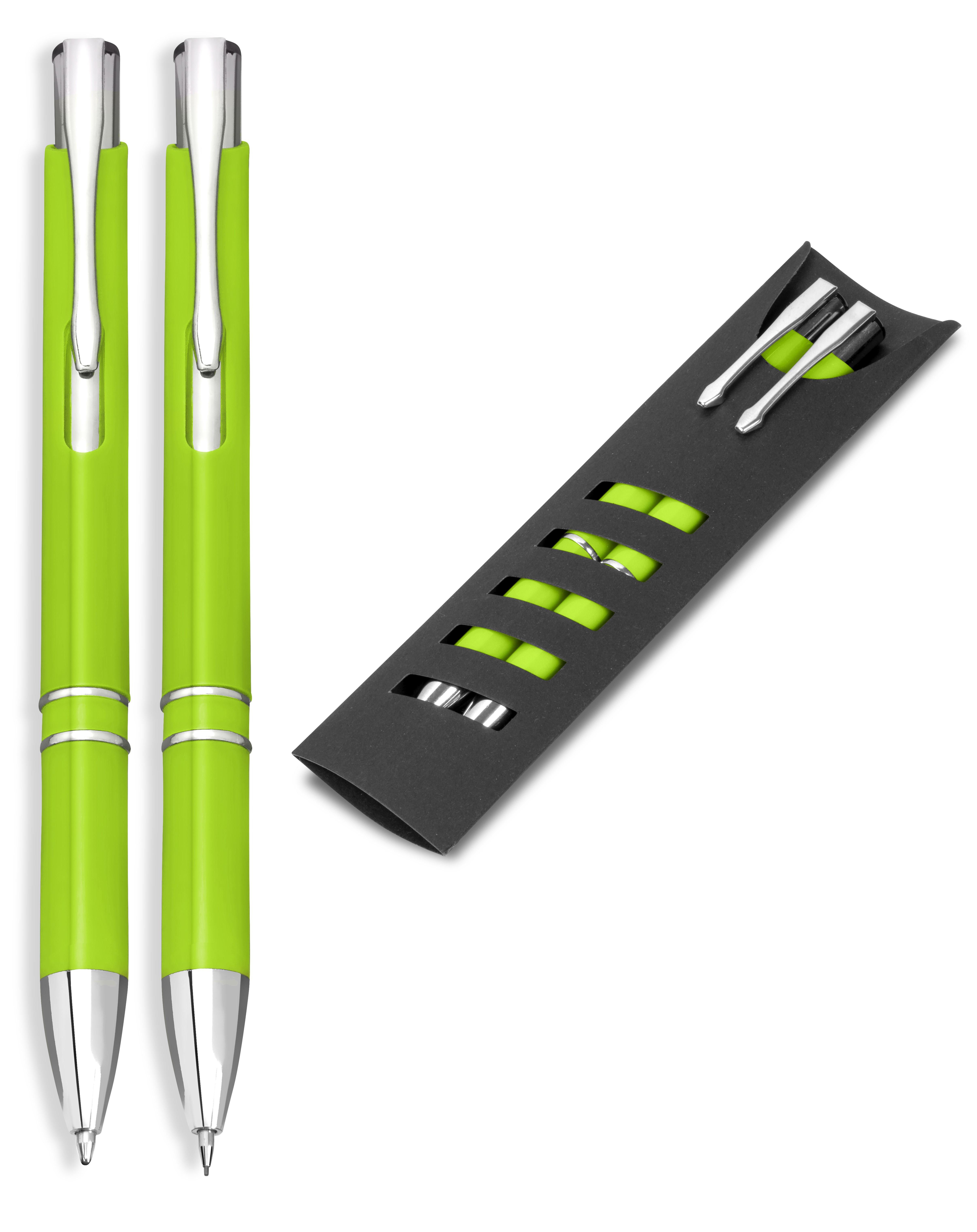 Elektra Ball Pen & Clutch Pencil Set - Lime Only