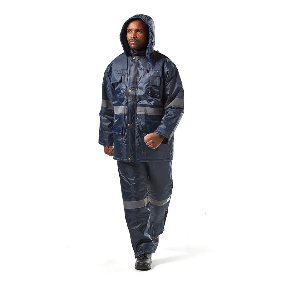 Dromex Storm Polar Navy Blue Freezer/parka Reflective Jacket, Large