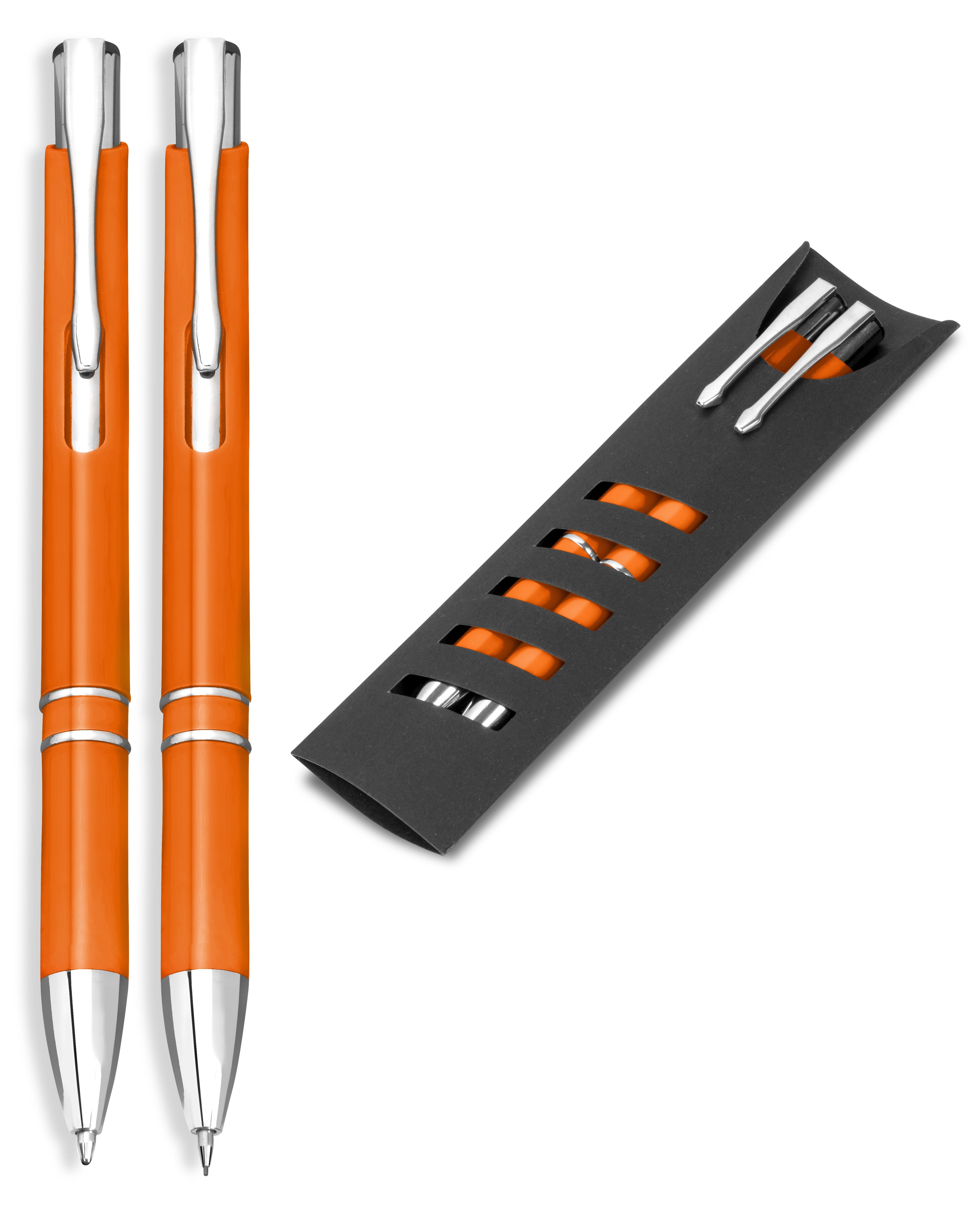 Elektra Ball Pen & Clutch Pencil Set - Orange Only