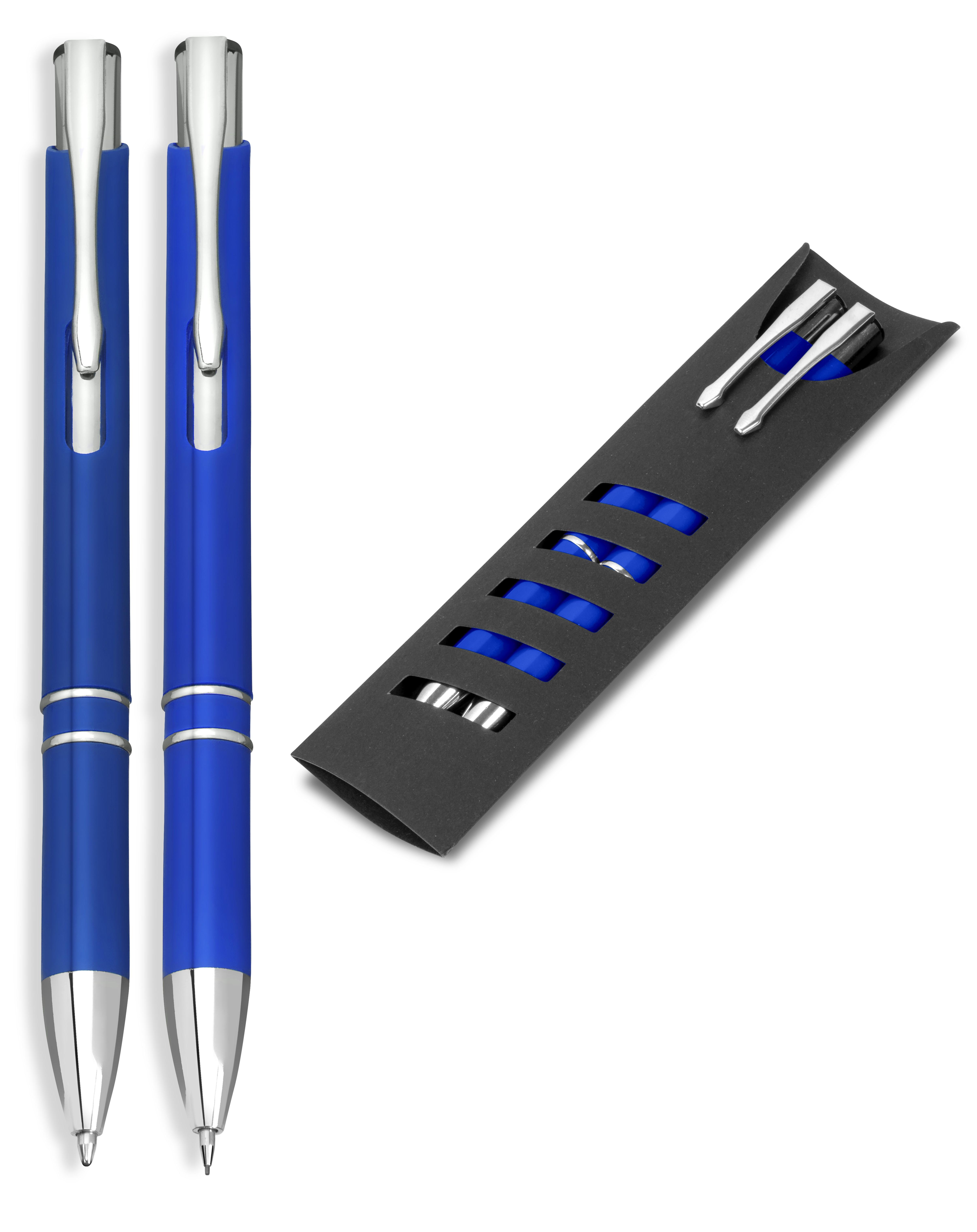 Elektra Ball Pen & Clutch Pencil Set - Blue Only