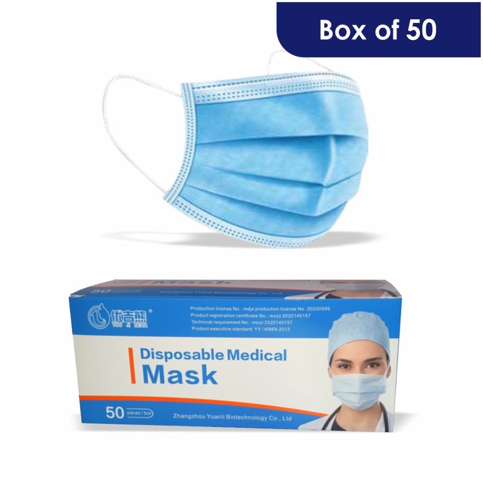 Masks 3 Ply Surgical (box Of 50)