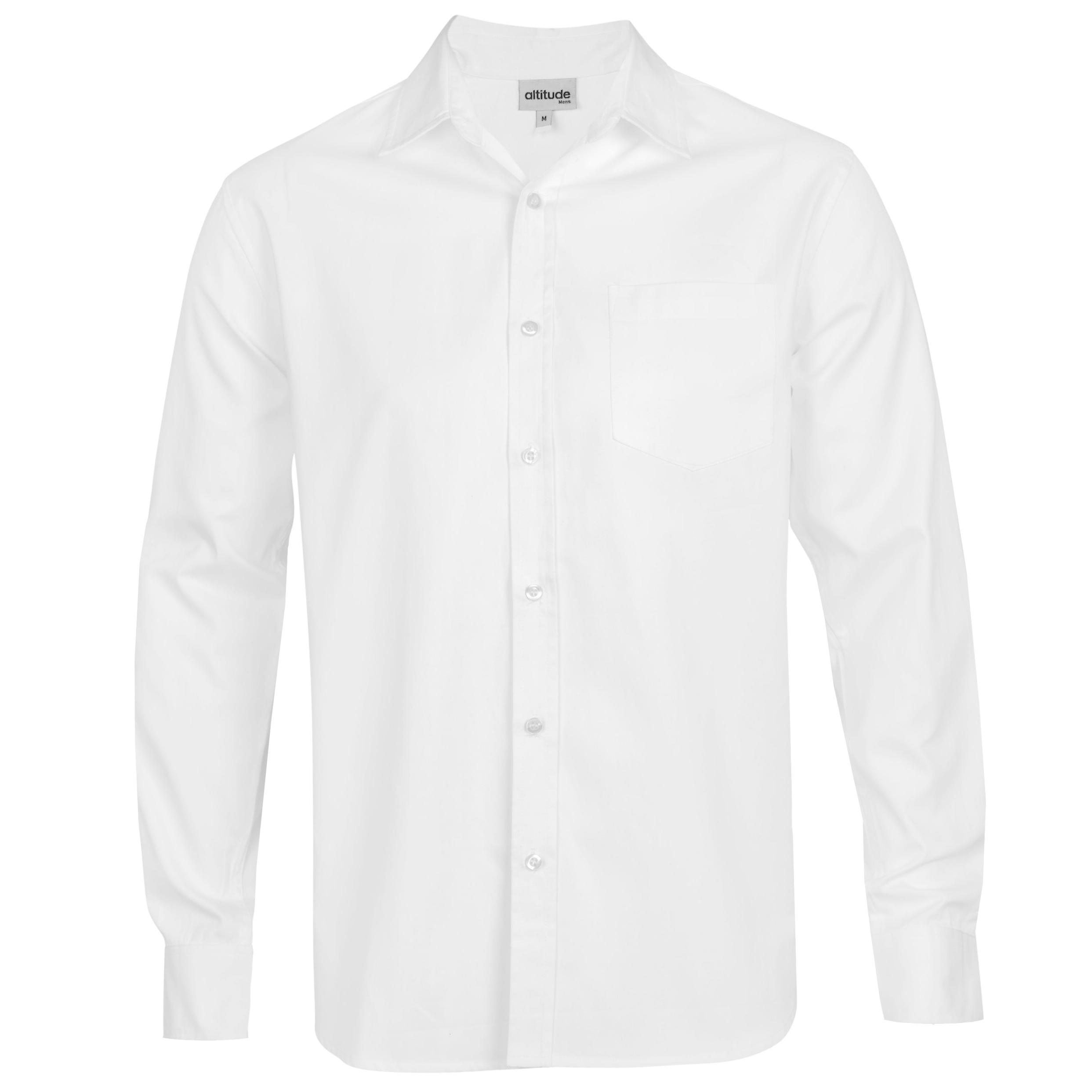 Mens Long Sleeve Seattle Twill Shirt -white Only