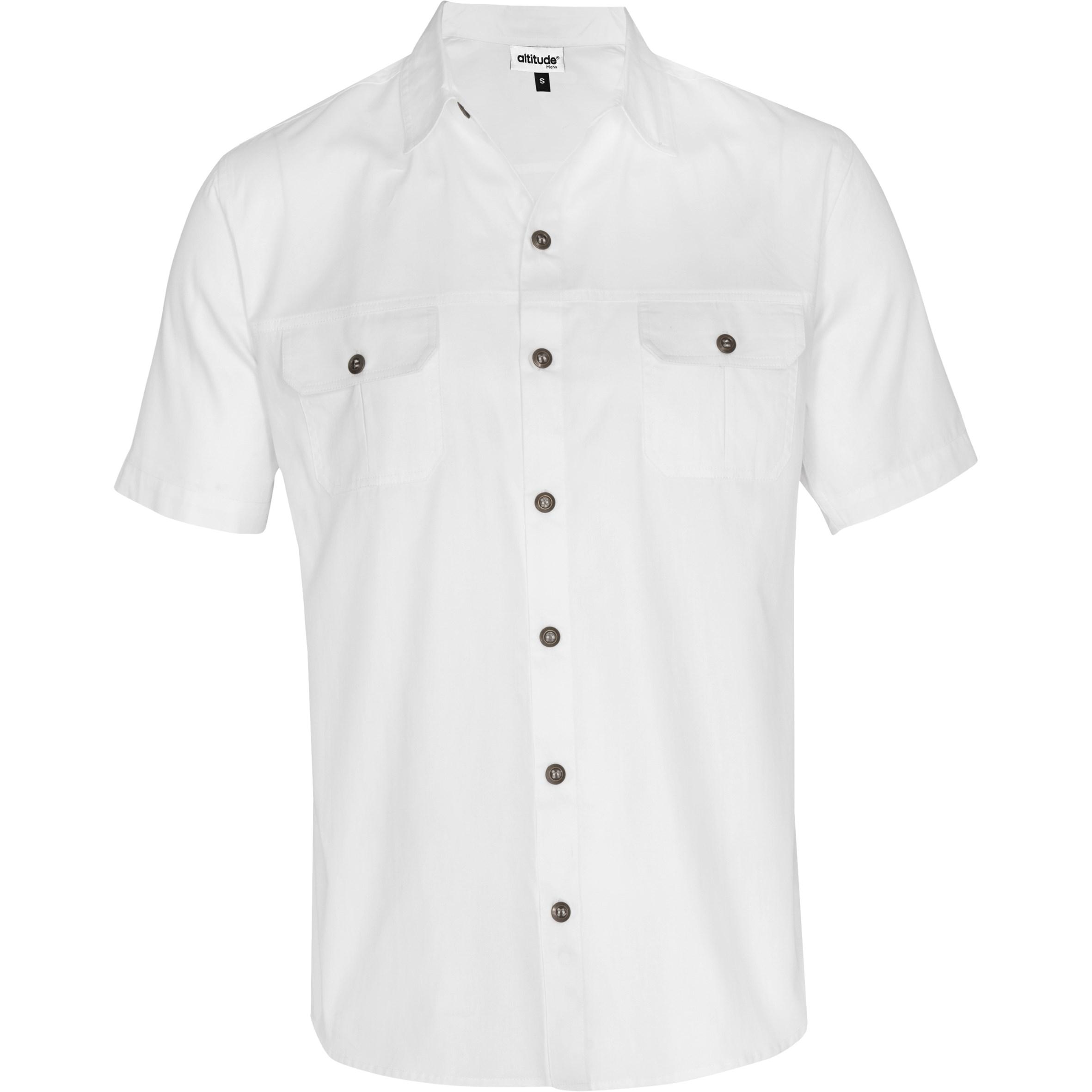 Mens Short Sleeve Oryx Bush Shirt -white Only