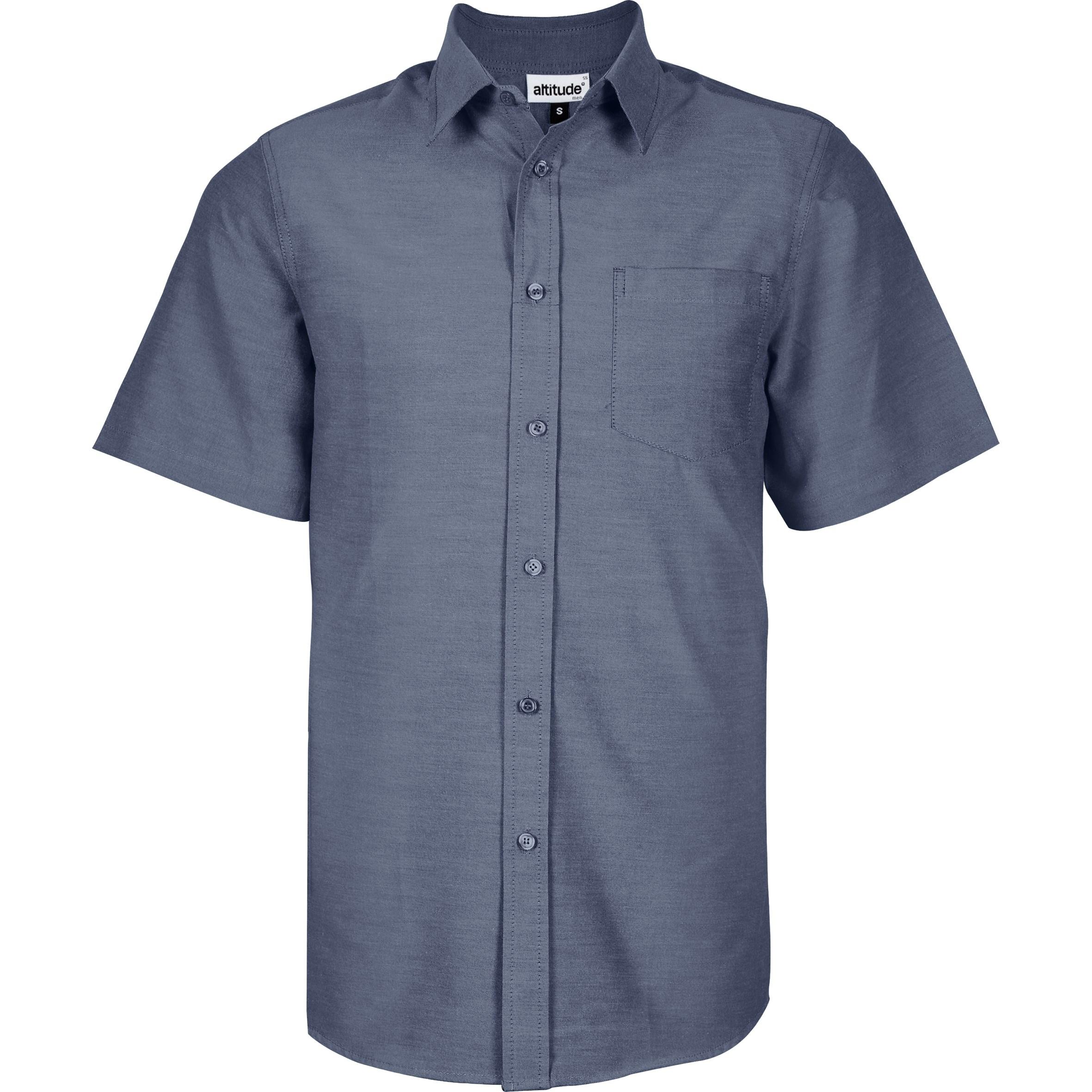 Mens Short Sleeve Oxford Shirt - Navy Only