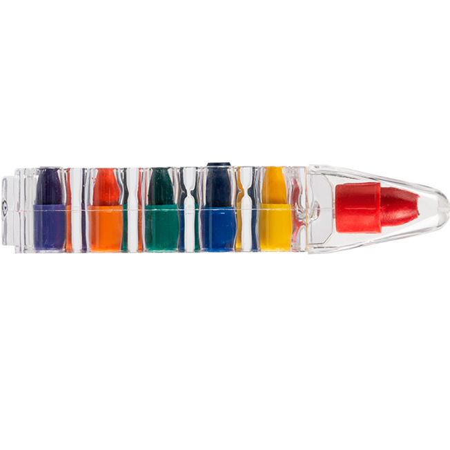 Bd8780 - 6 Wax Crayons In Transparent Case
