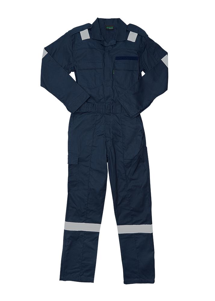 Navy / Orange Jumpsuit - Silver Ref. Tape