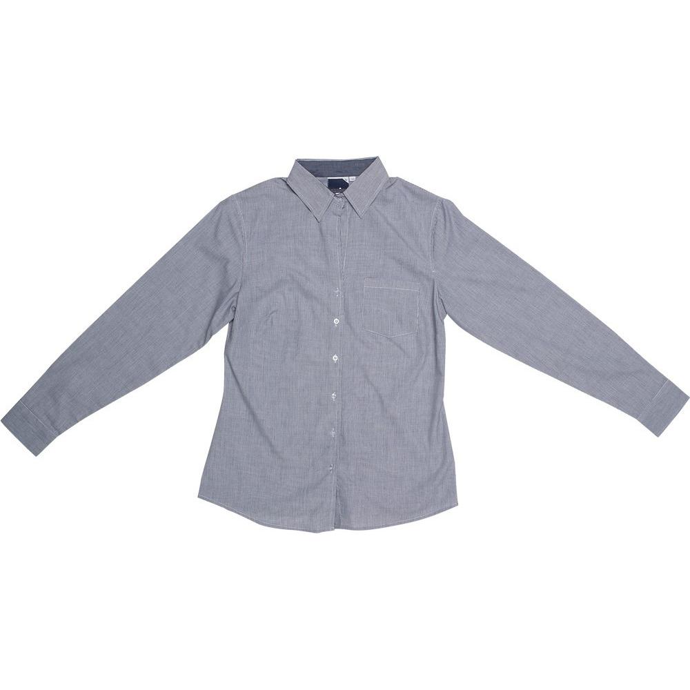 Ladies Long Sleeve Lisbon Shirt - Charcoal Only