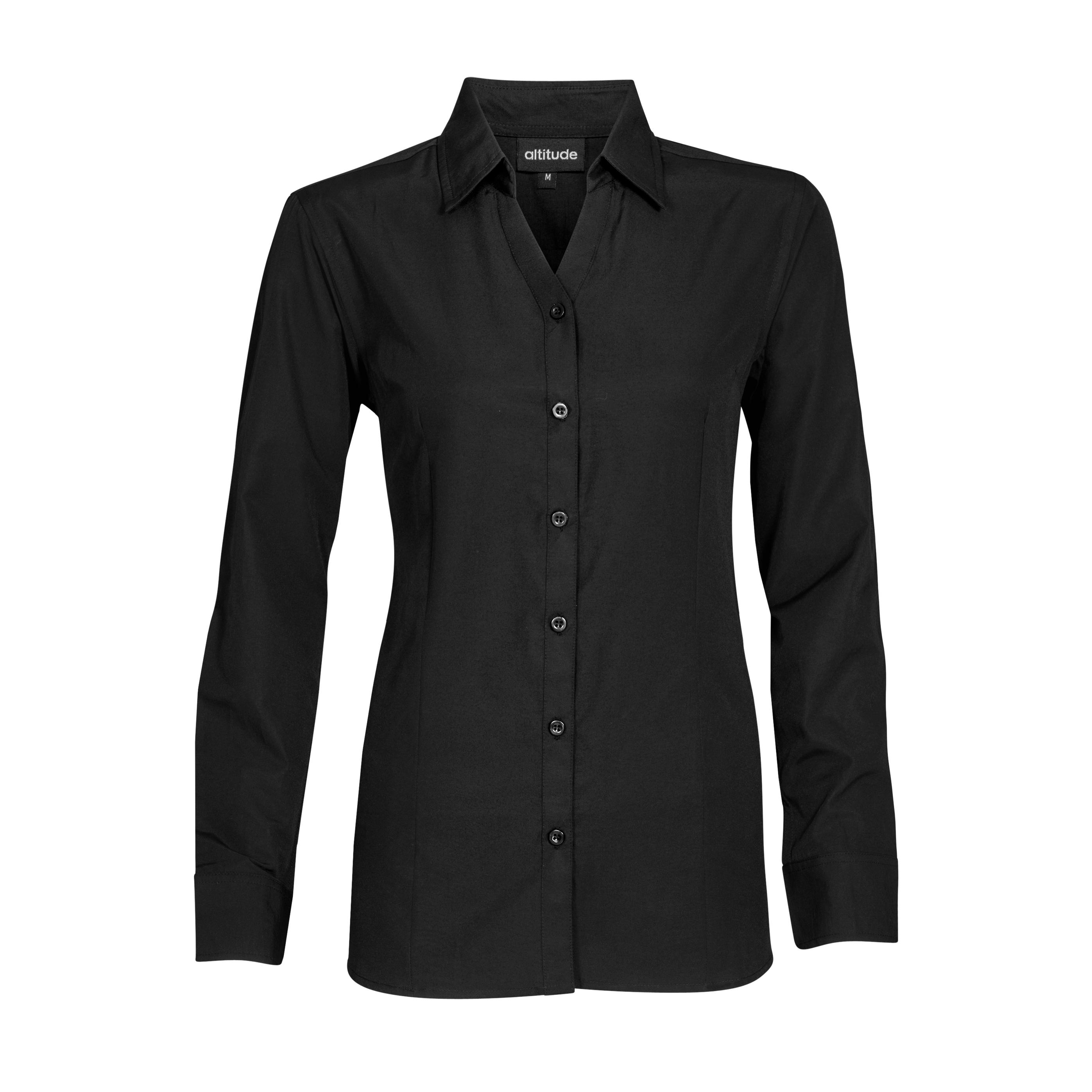Ladies Long Sleeve Catalyst Shirt - Black Only