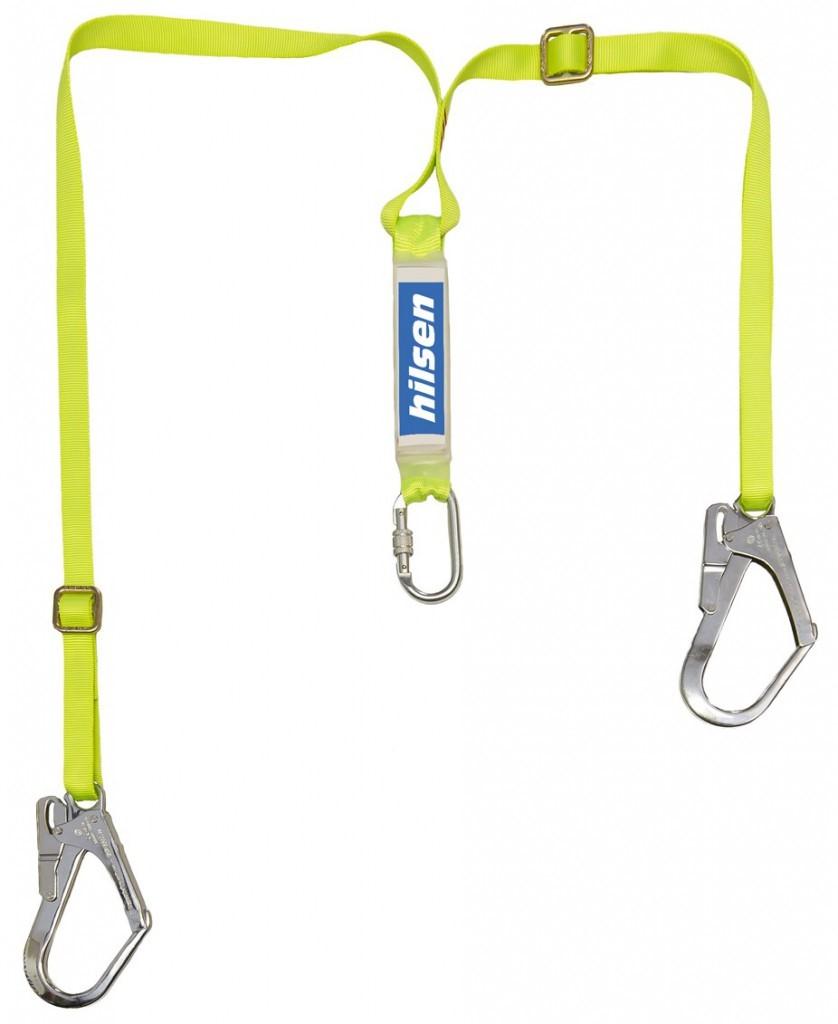 Adaptable Lanyard With Energy Absorber And Scaffold Hooks (carab)