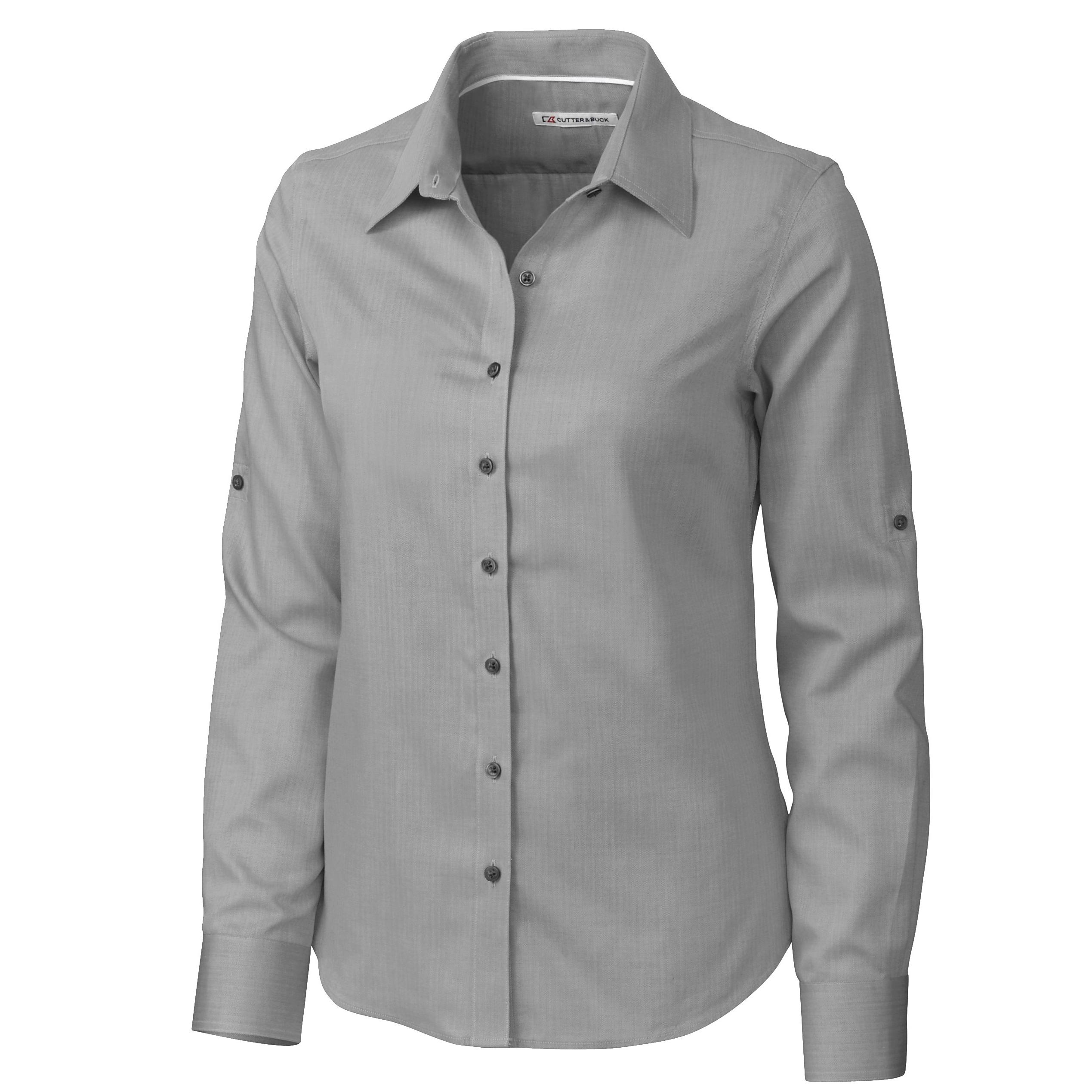 Ladies Long Sleeve Claremont Shirt - Dark Grey Only