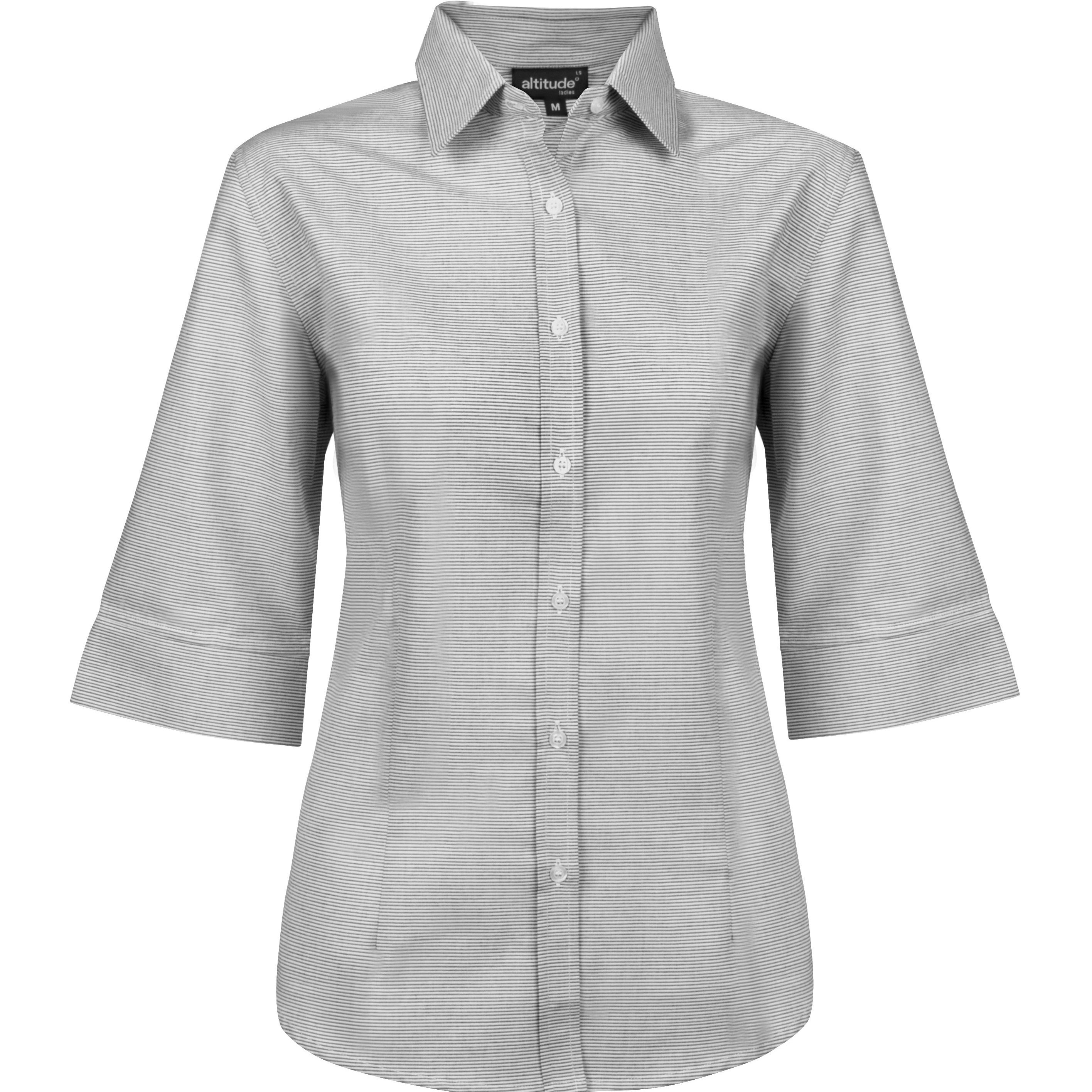 Ladies 3/4 Sleeve Earl Shirt - Grey Only