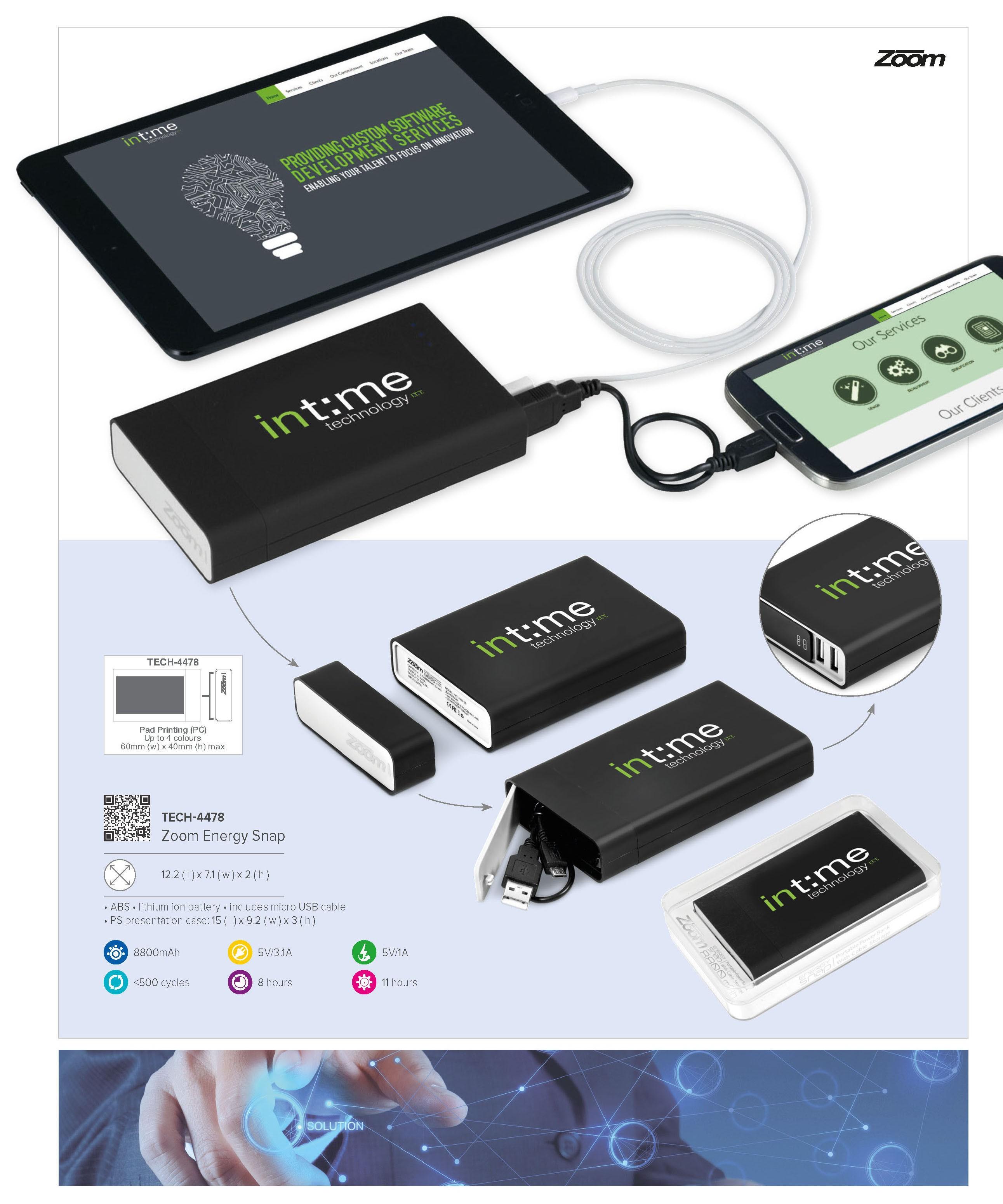 Zoom Energy Snap 8800mah Power Bank