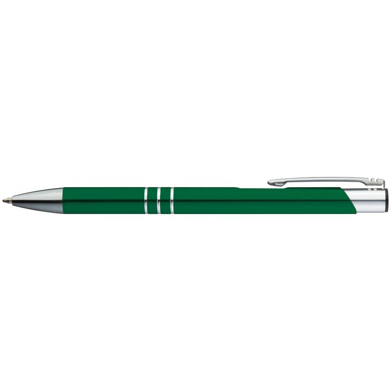Aluminium Ball Pen With Silver Ring Detail.