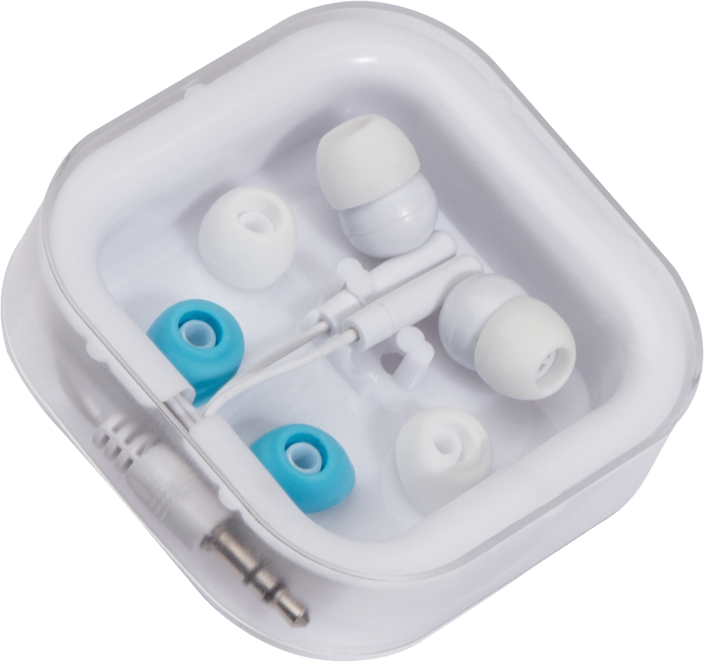 Plastic Earphone Set With Additional Earphone Covers