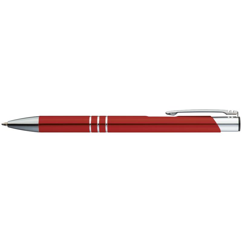 Aluminium Ball Pen With Silver Ring Detail.