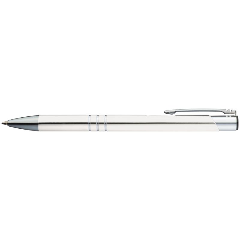 Aluminium Ball Pen With Silver Ring Detail.