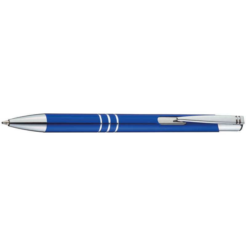 Aluminium Ball Pen With Silver Ring Detail.