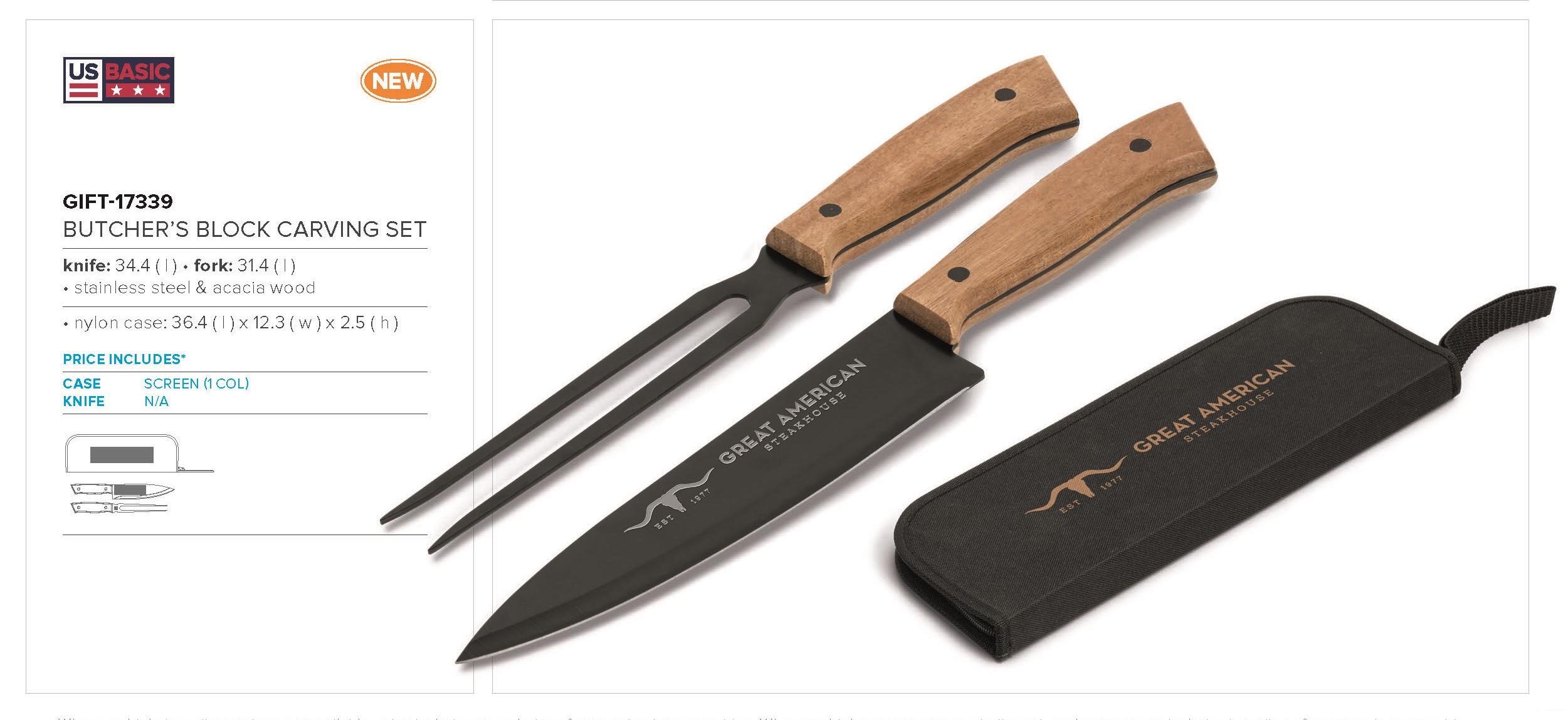 Butchers Block Carving Set