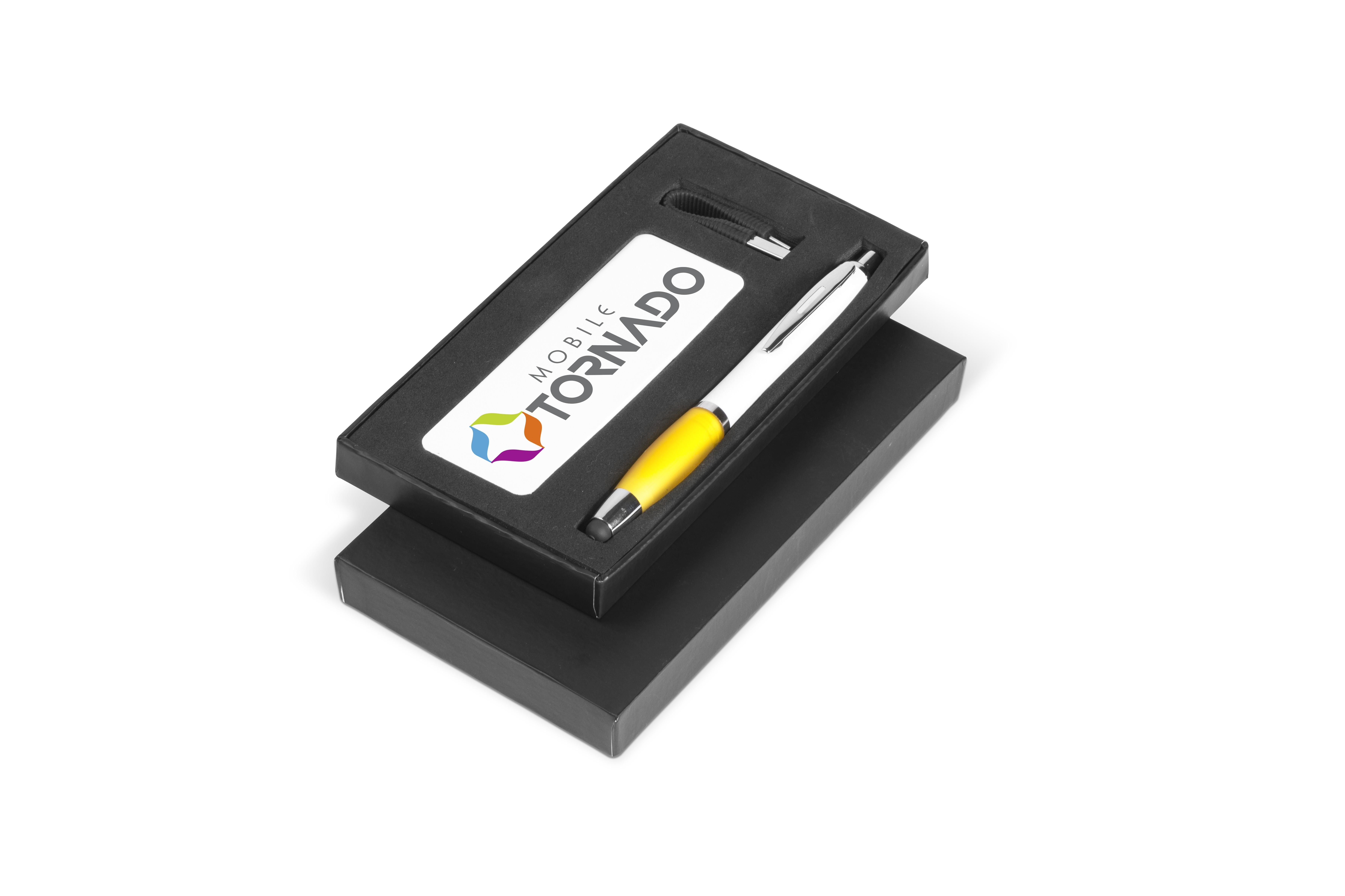 Nano Power Bank Gift Set (incl Pen) - Yellow