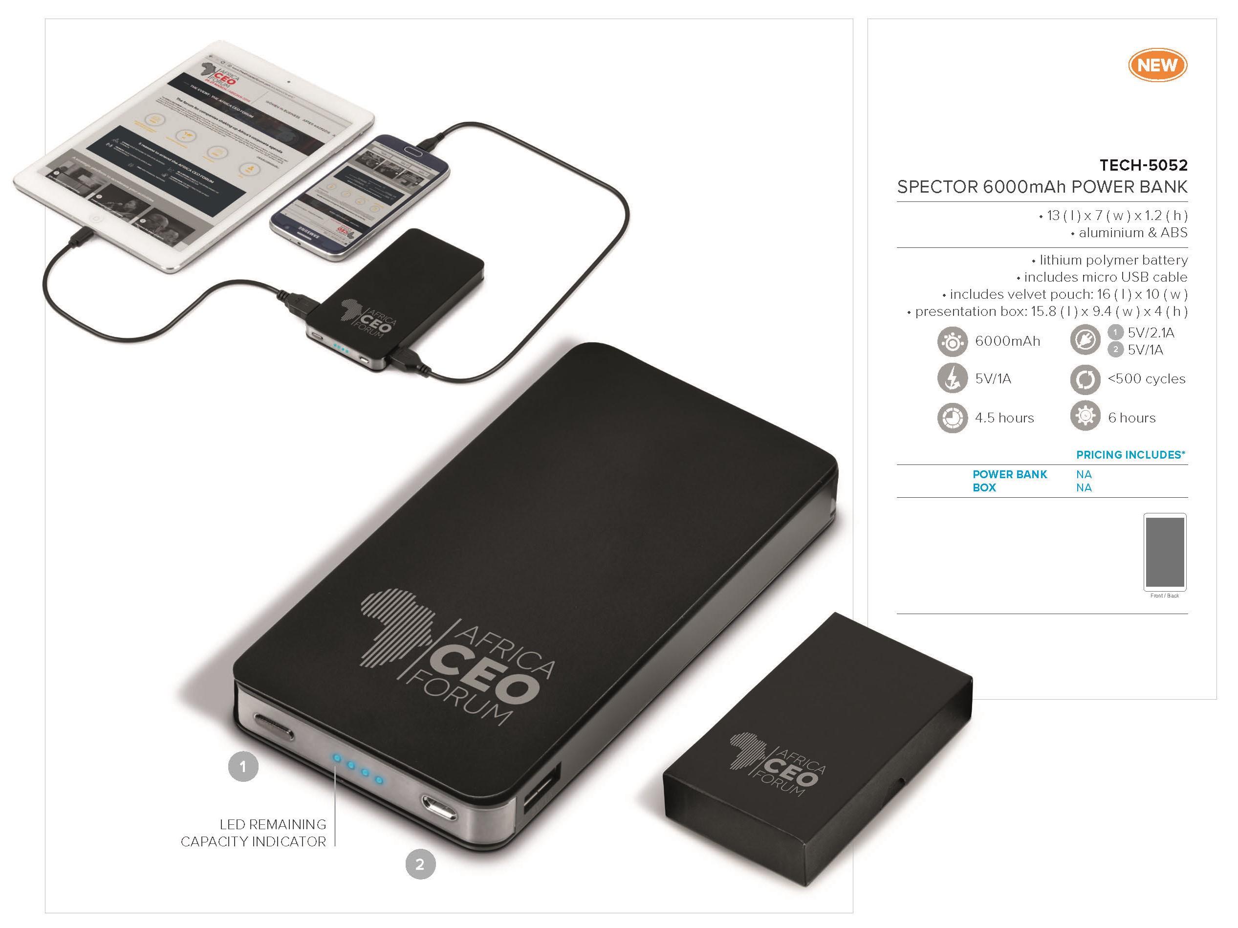 Spector 6000mah Power Bank