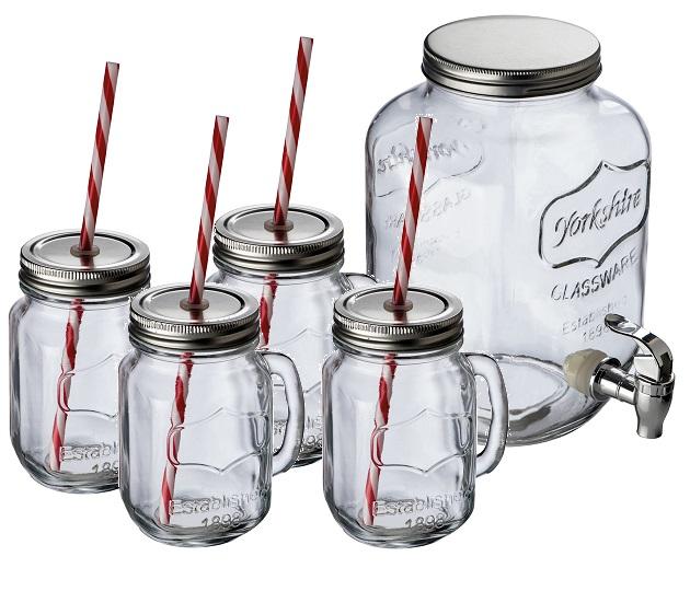 Glass Dispenser With 4 Jugs
