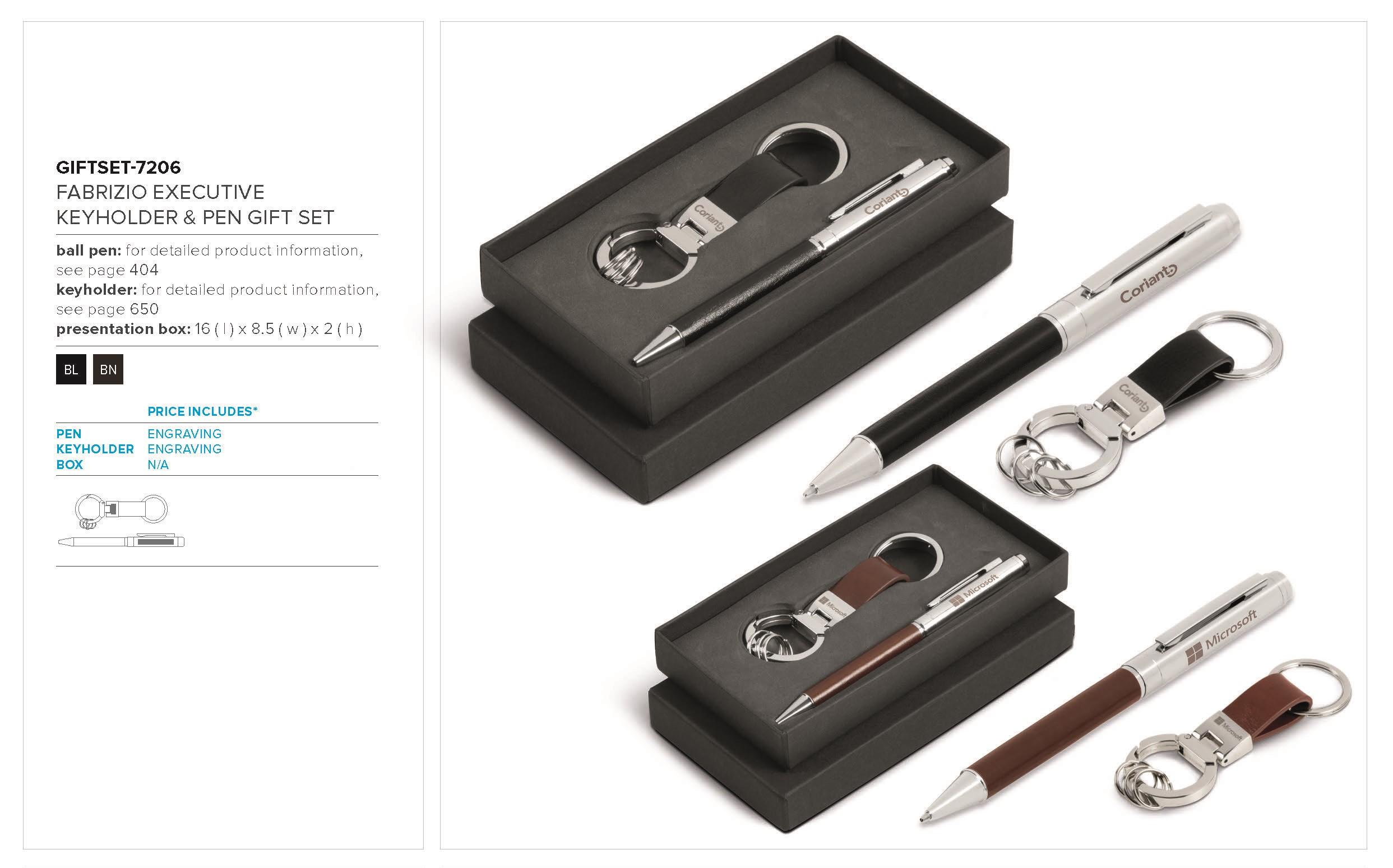 Fabrizio Executive Keyholder & Pen Gift Set