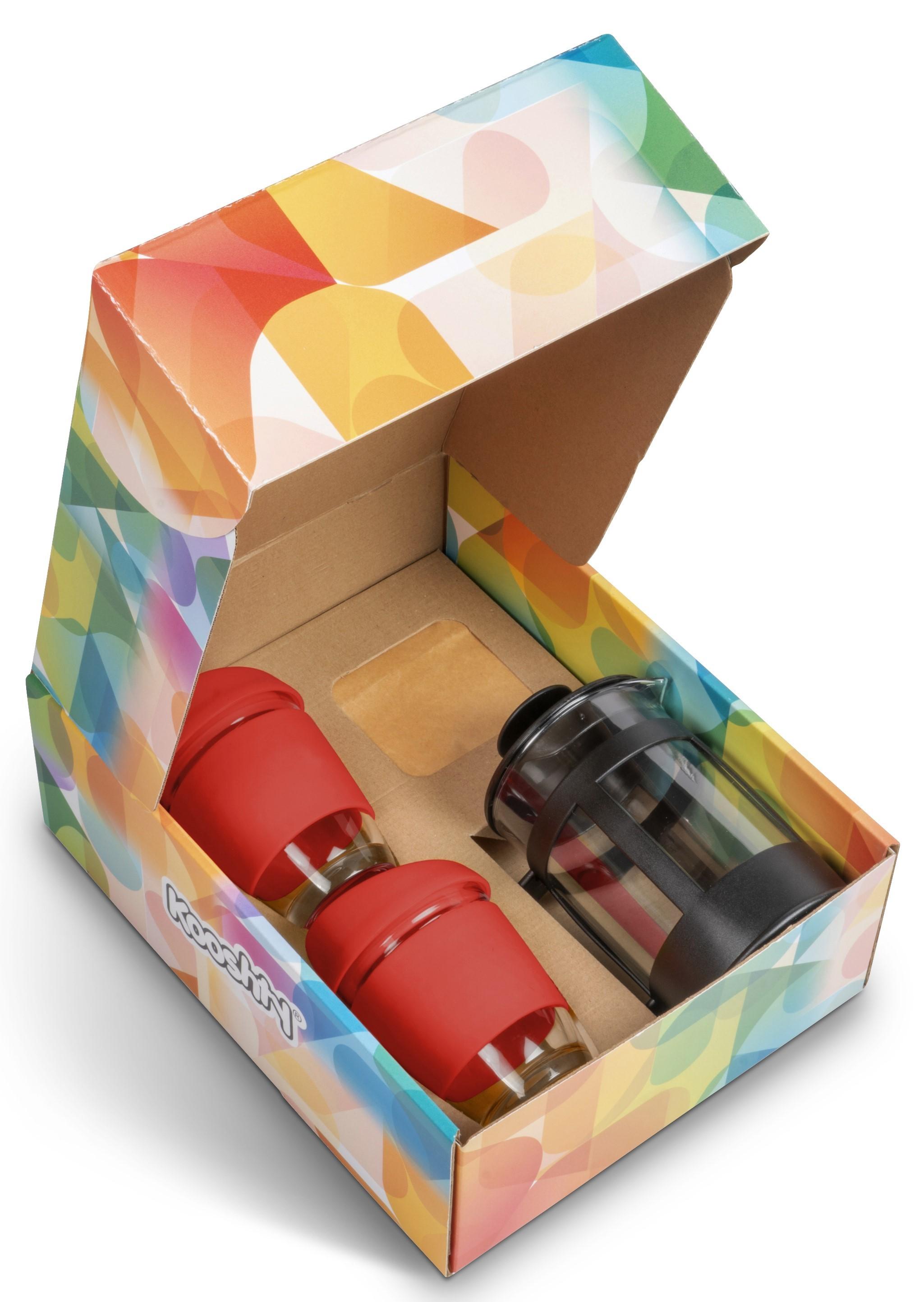 Kooshty Deluxe Koffee Set With Black Plunger - Red Only