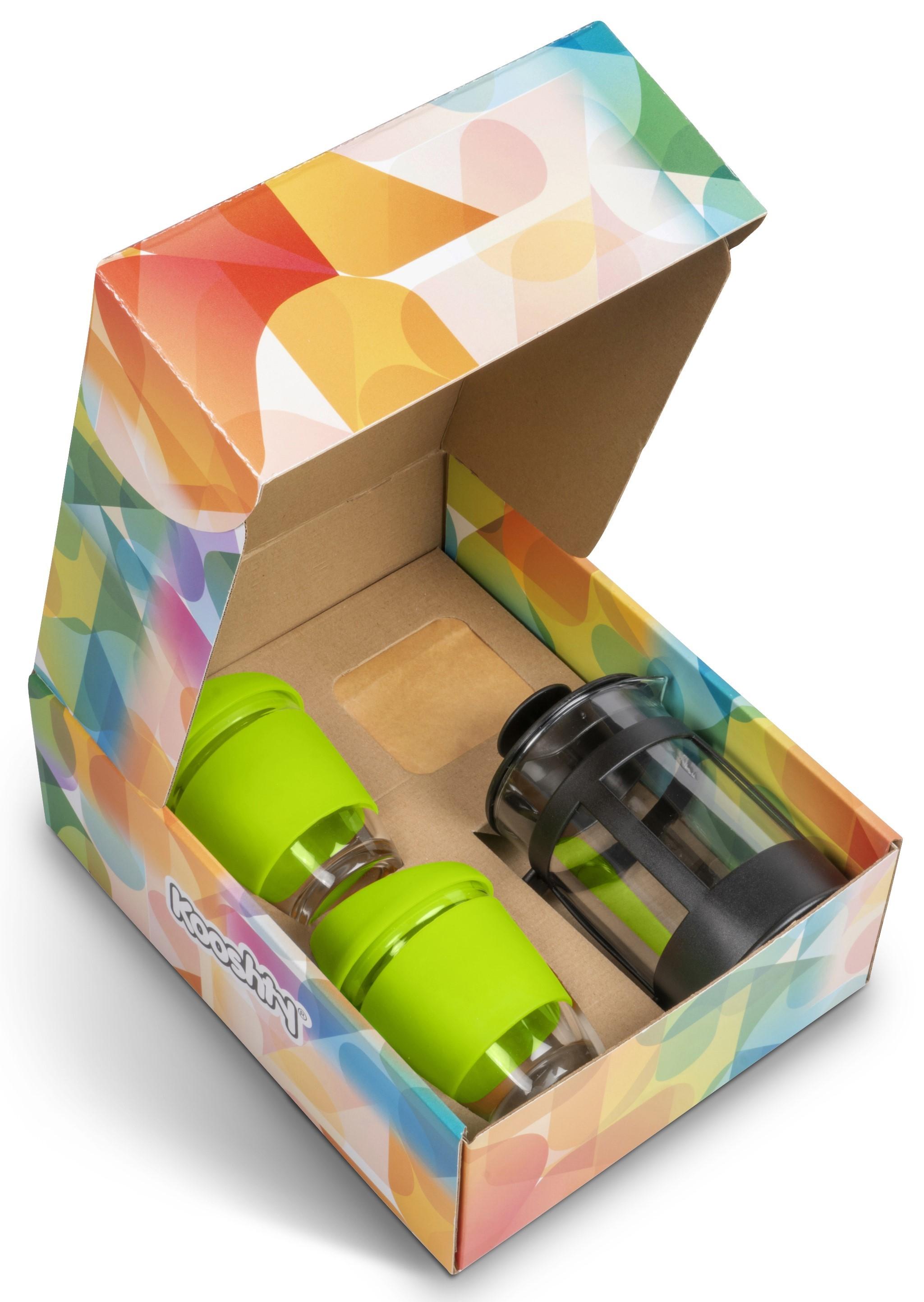 Kooshty Deluxe Koffee Set With Black Plunger - Lime Only