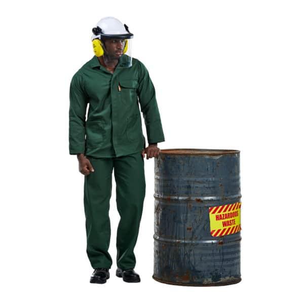 Poly-cotton Olive Green Conti Suits, Acid Resistant, Sizes 64