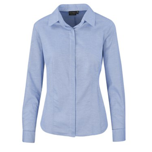 Ladies Long Sleeve Taylor Shirt - Blue