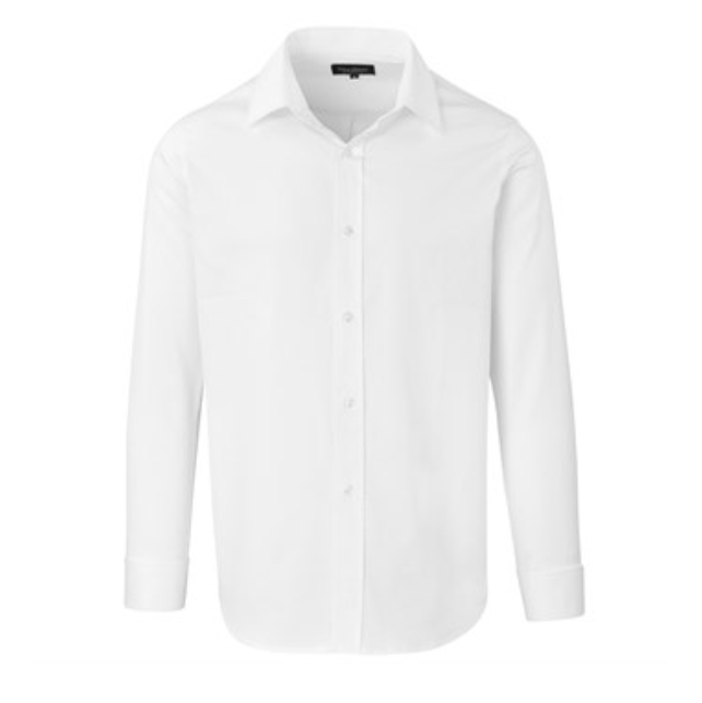 Mens Long Sleeve Taylor Shirt - White