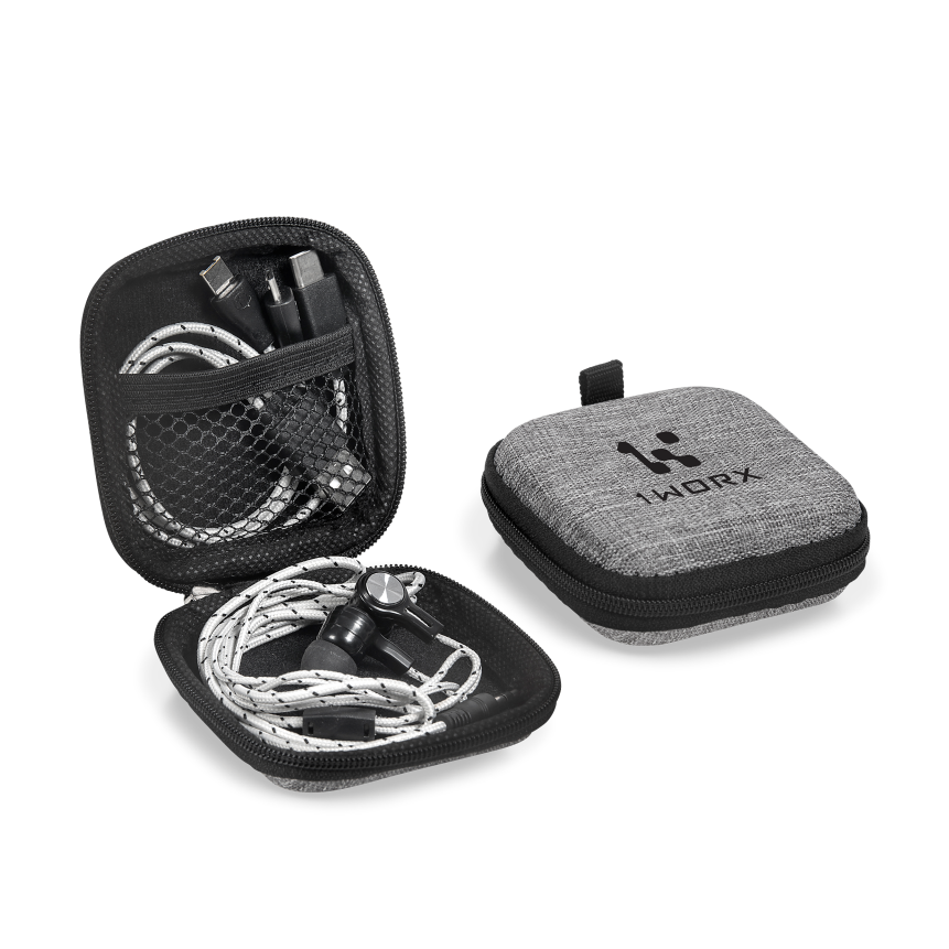 Orleans 3-in-1 Connector Cable & Earbuds - Grey