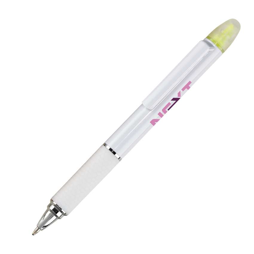 Altitude Topaz Highlighter Ball Pen - Solid White