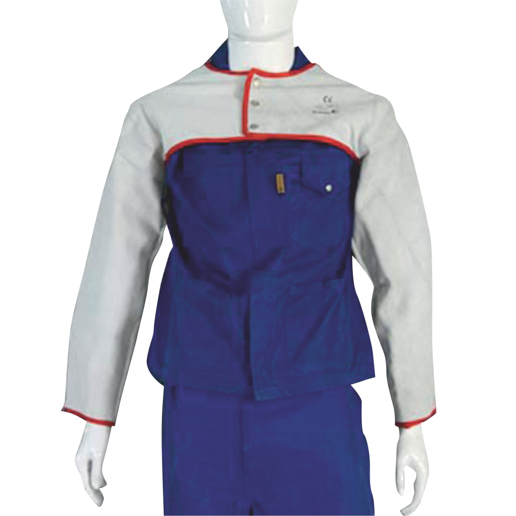 Ace Leather Welders Yokes, With Red Piping, Large