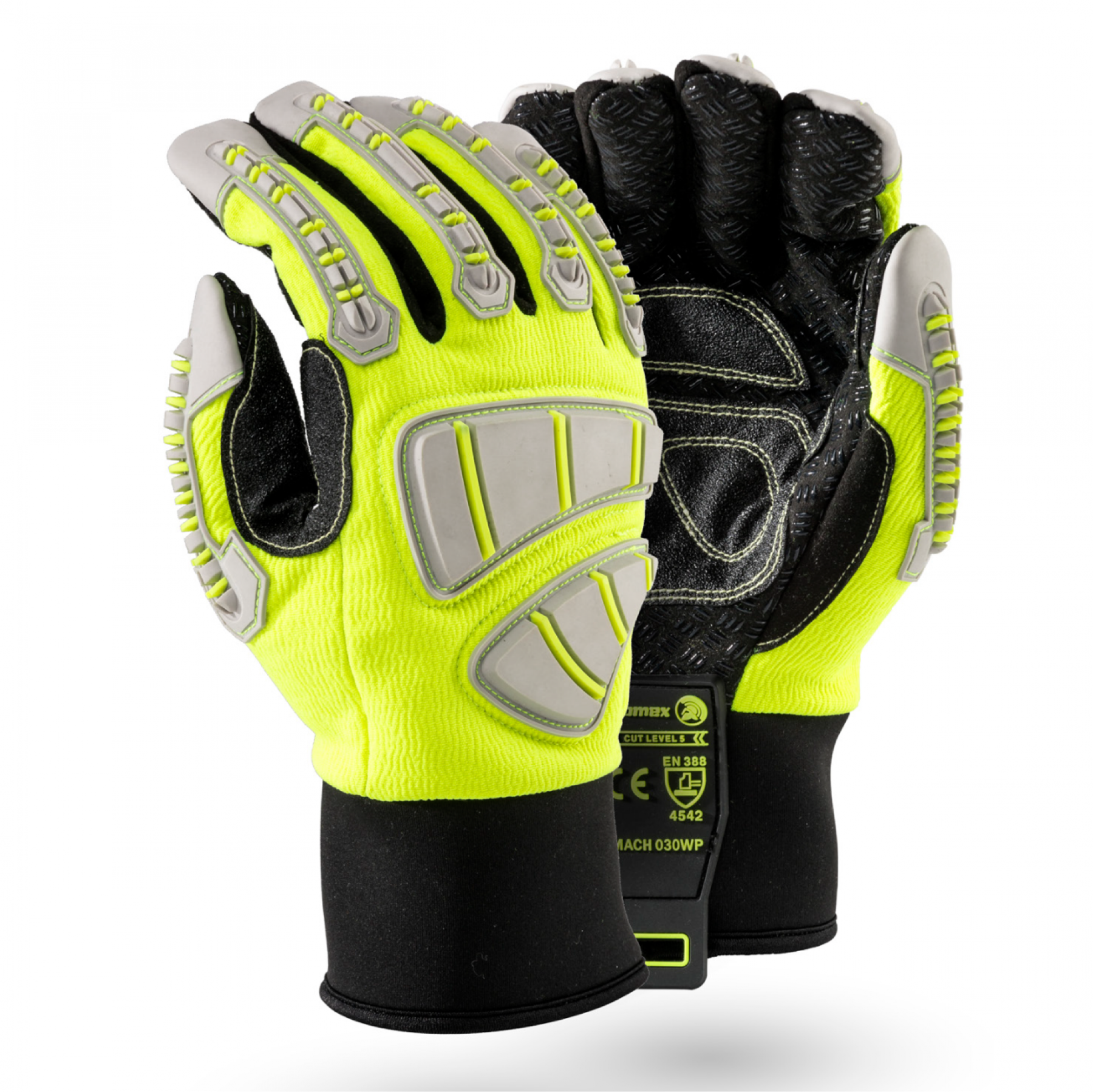 Dromex Mach30wp, Cut5, Vibro Grip & Waterproof Glove, Size 10