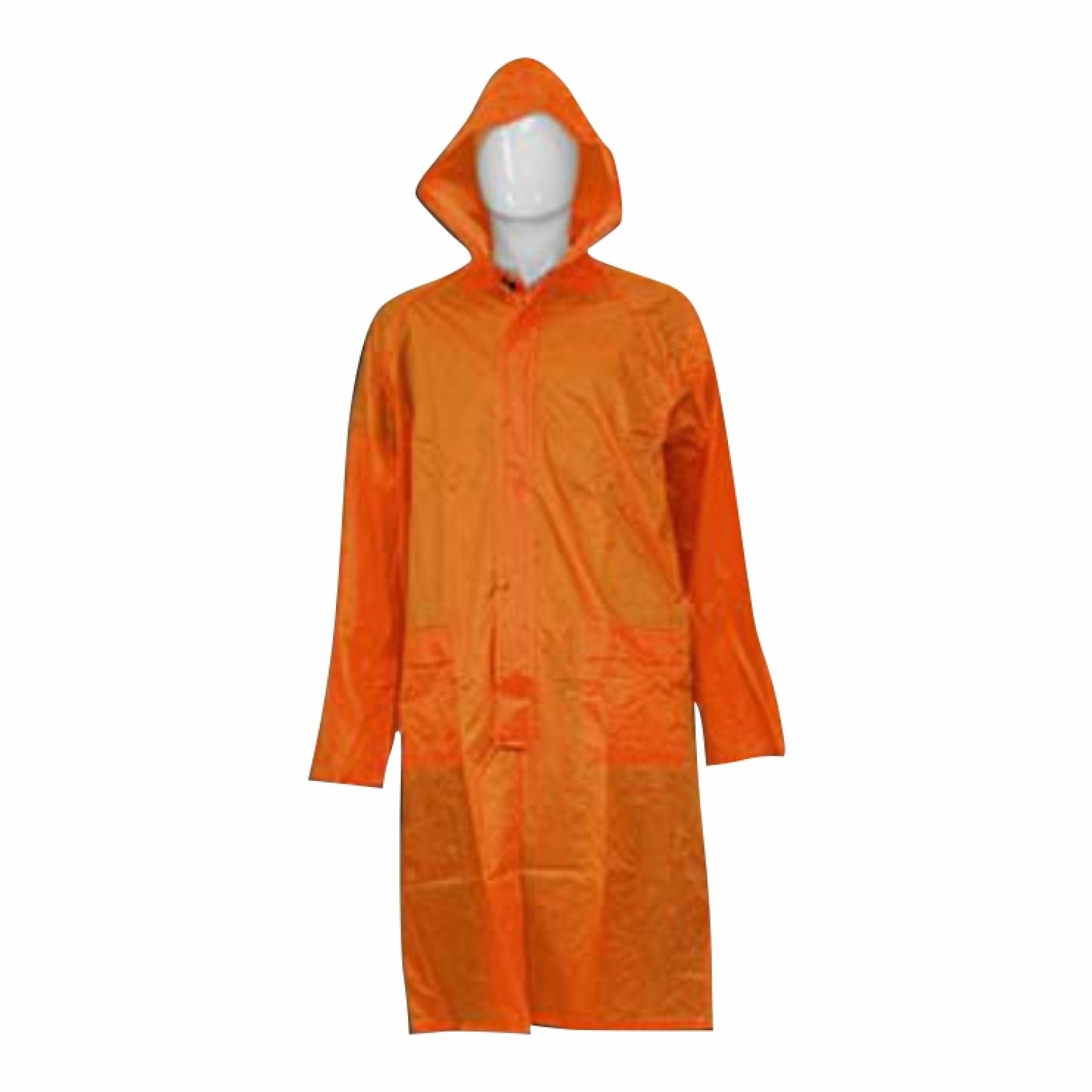 Orange  Rubberized Raincoat, X Large