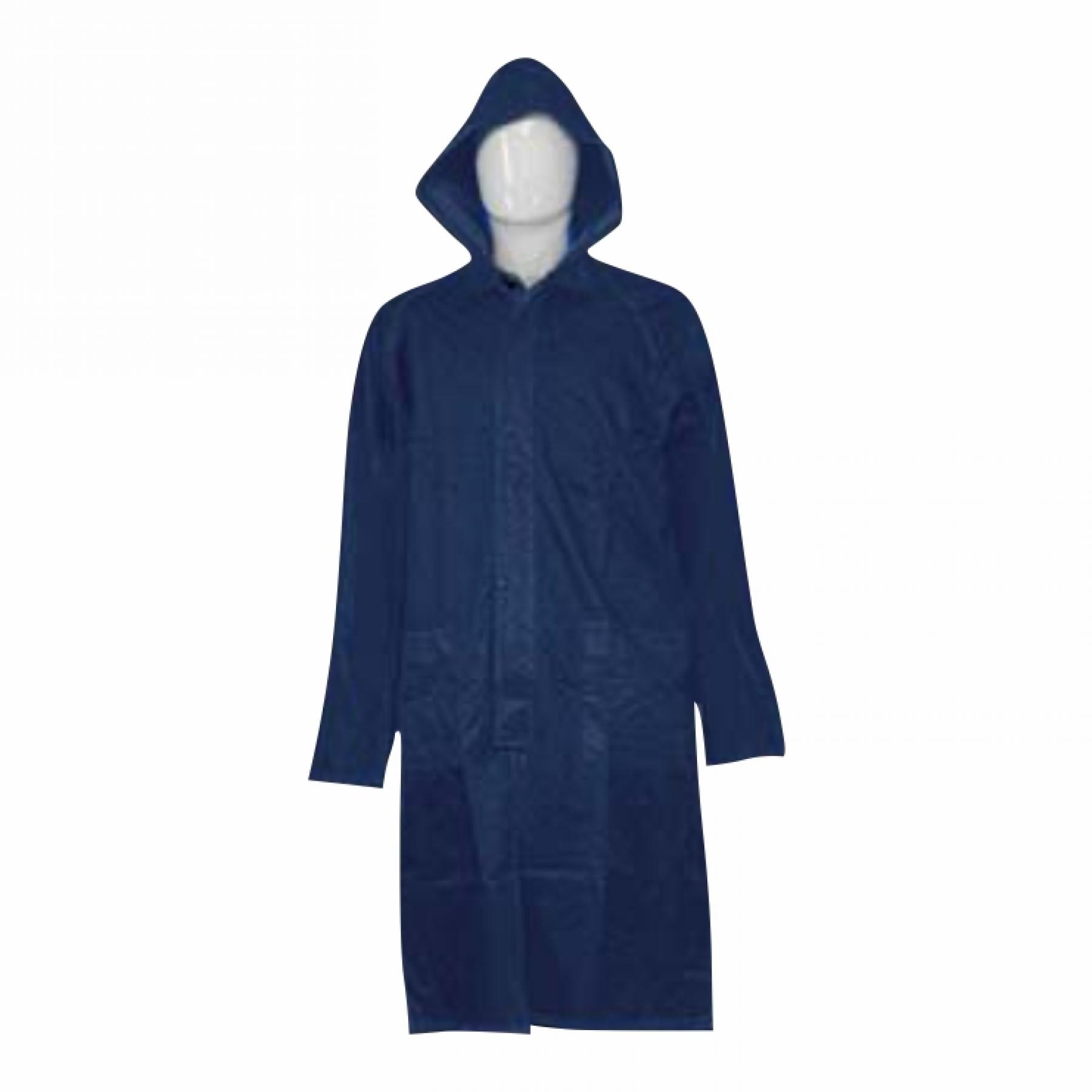 Navy Blue Rubberized Raincoat, 2x Large