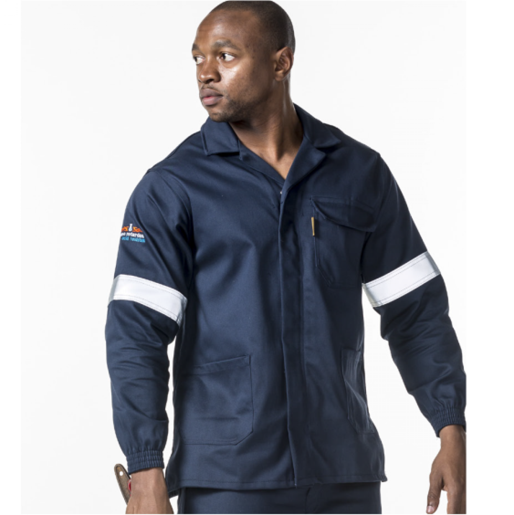 D59 Navy Blue Flame & Acid Thermal Jacket, Size X Small