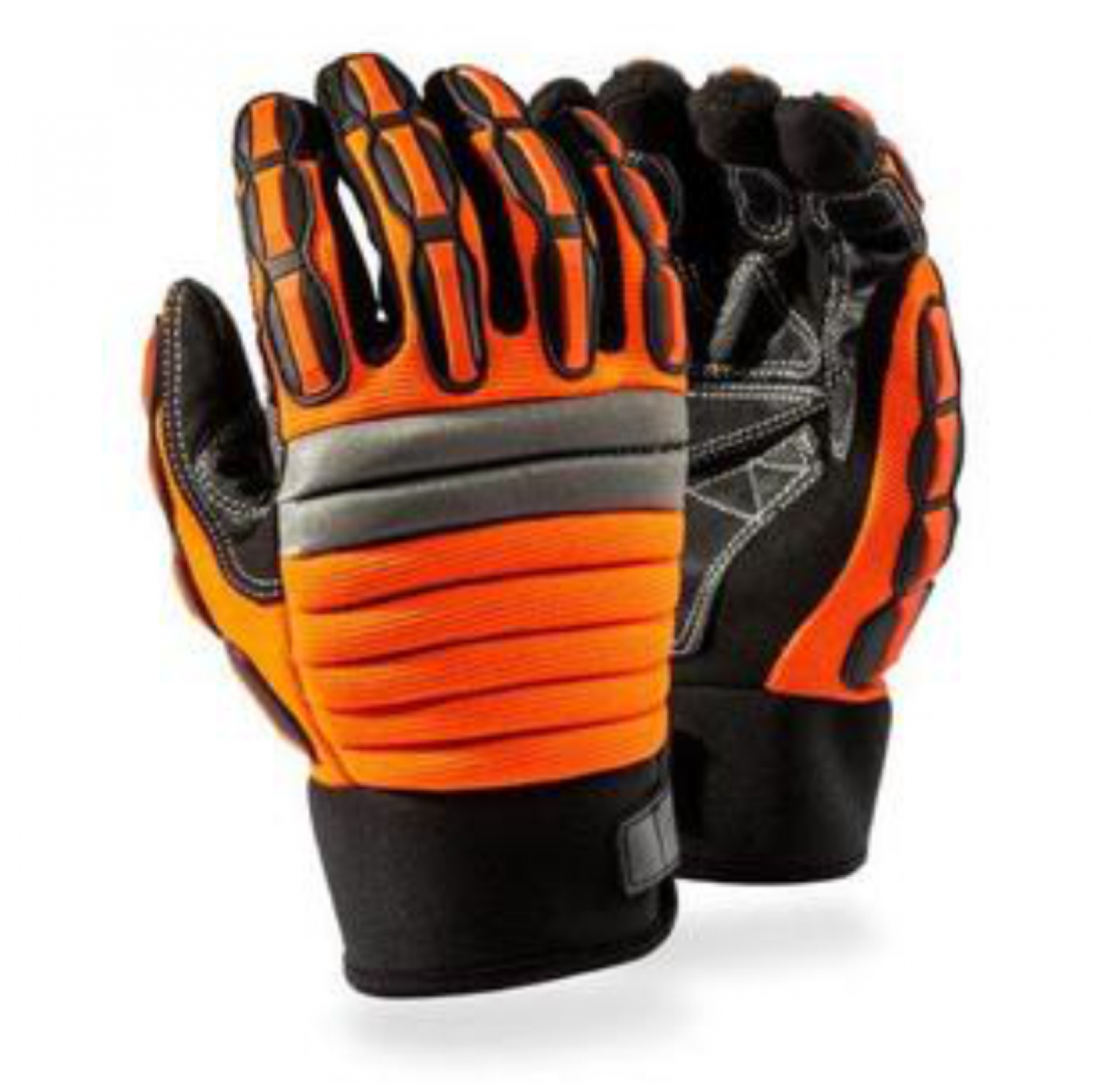 Dromex Mach 4, Impact, Black Meta Palm, Orange, Size 11