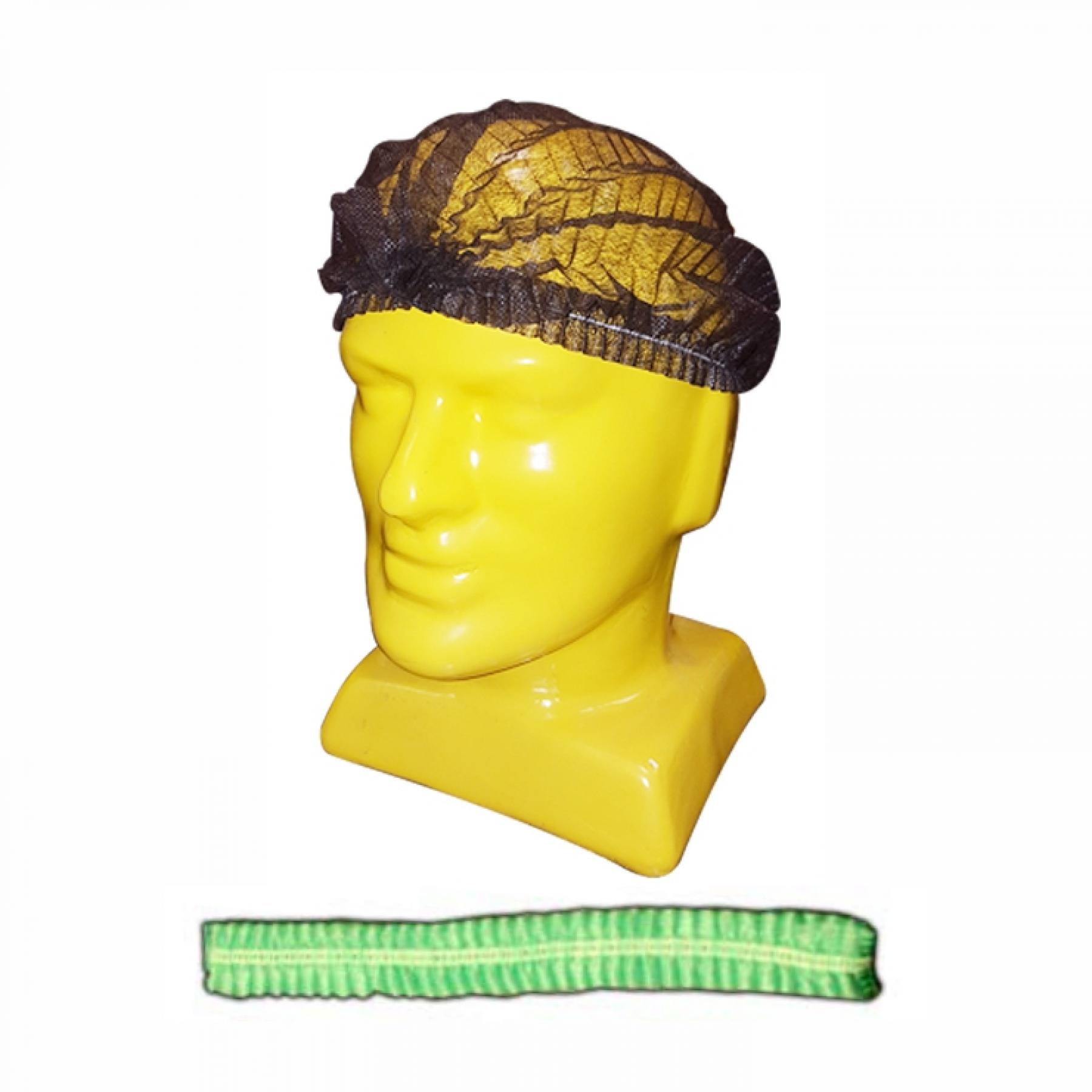 Green Mop Cap, 12gsm , Single Elastic(white Bx)