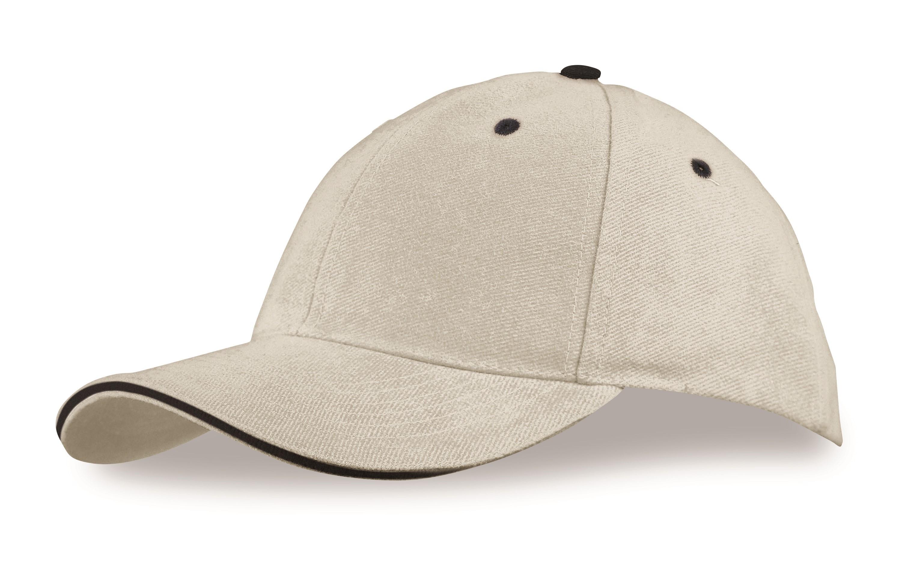Newcastle Heavy Brushed Cotton 6 Panel Cap - Natural Only
