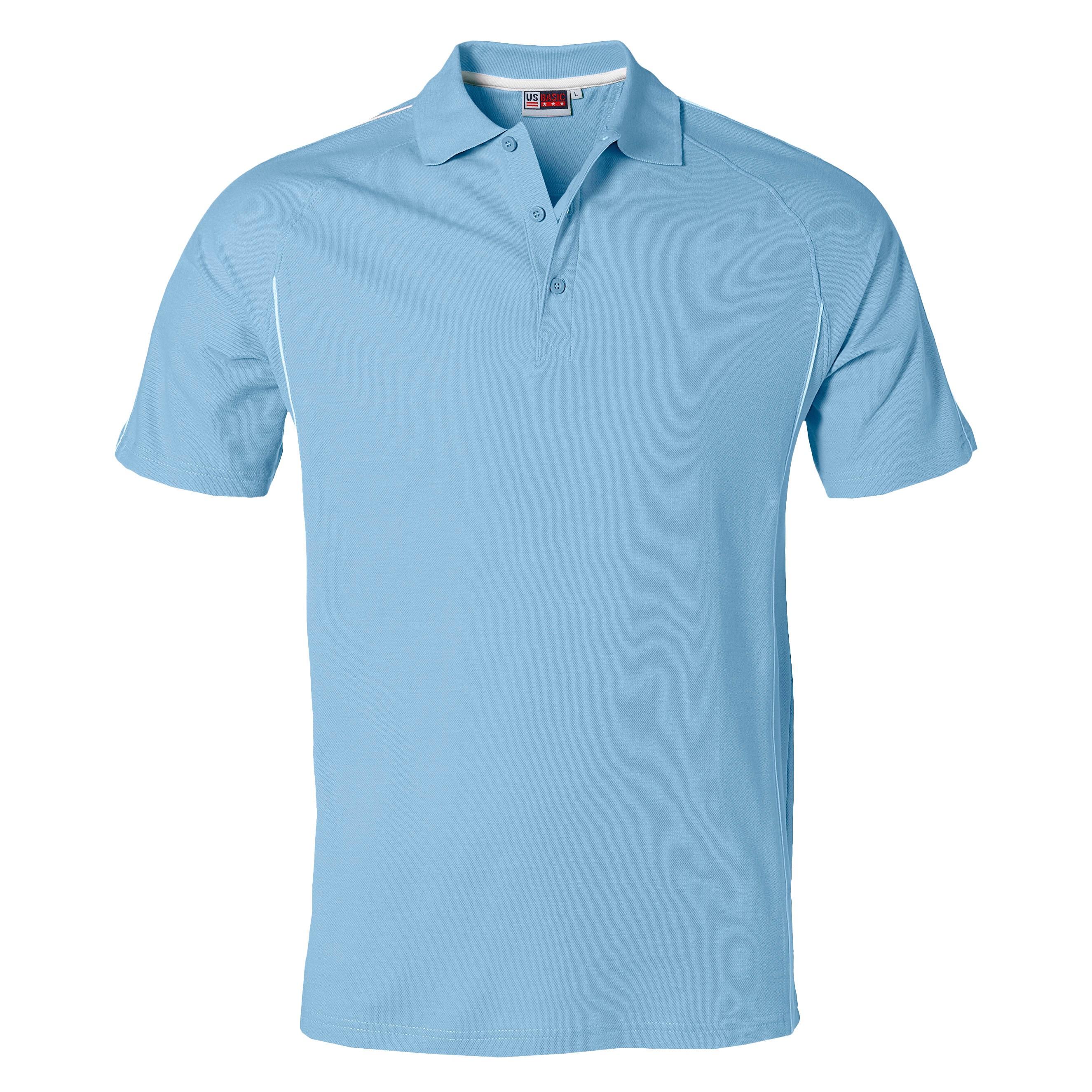 Mens Pontiac Golf Shirt - Light Blue Only