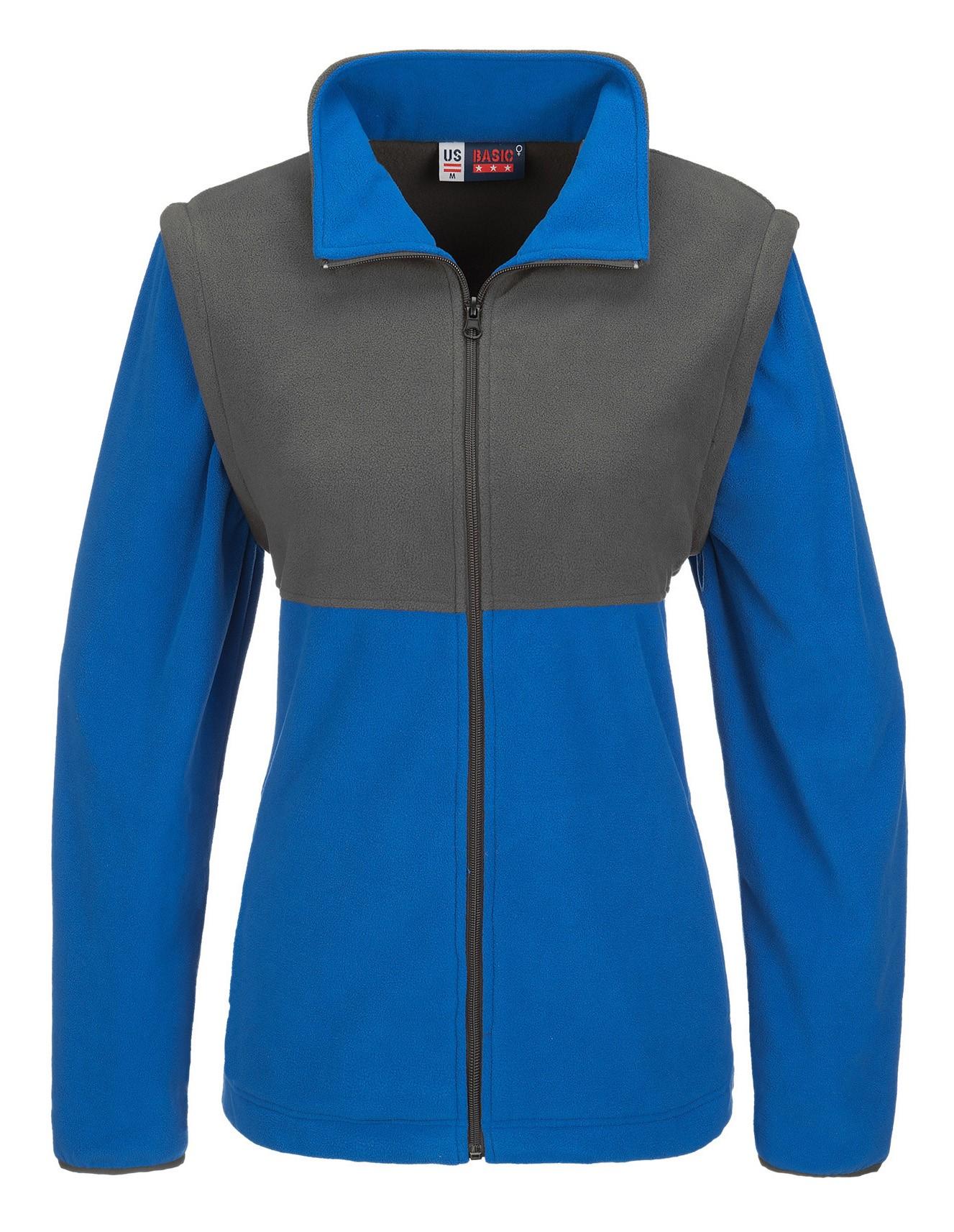 Ladies Benneton Zip-off Micro Fleece Jacket - Blue Only