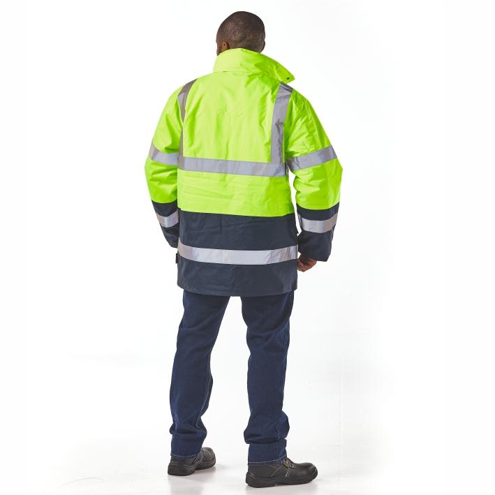 Dromex Two Tone Waterproof Hi Viz Thermal Jackets Lime/navy Blue - 2