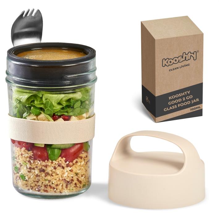 Kitchenware Gifts Kooshty Good 2 Go Glass Food Jar 700ml