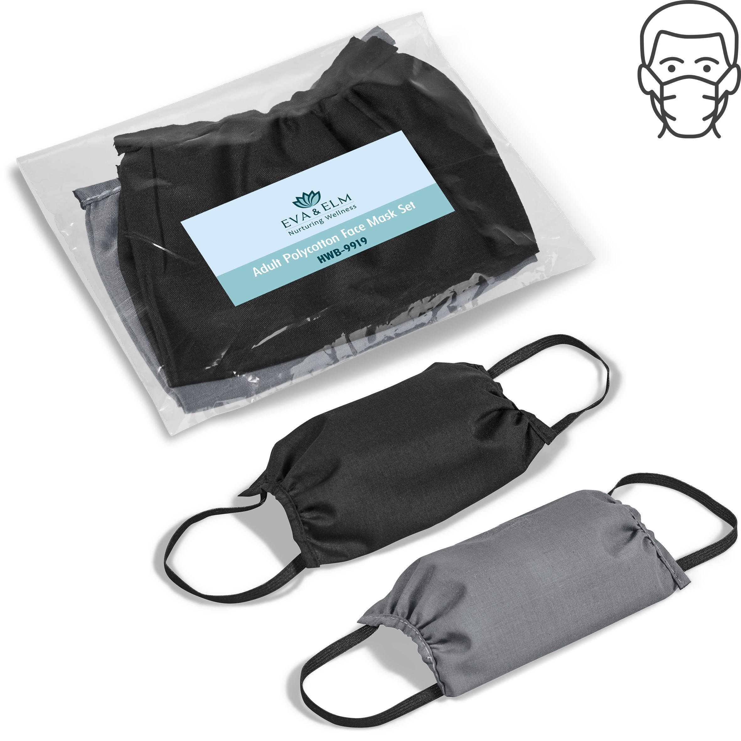 Eva & Elm Adults Polycotton Face Mask Set - Pair