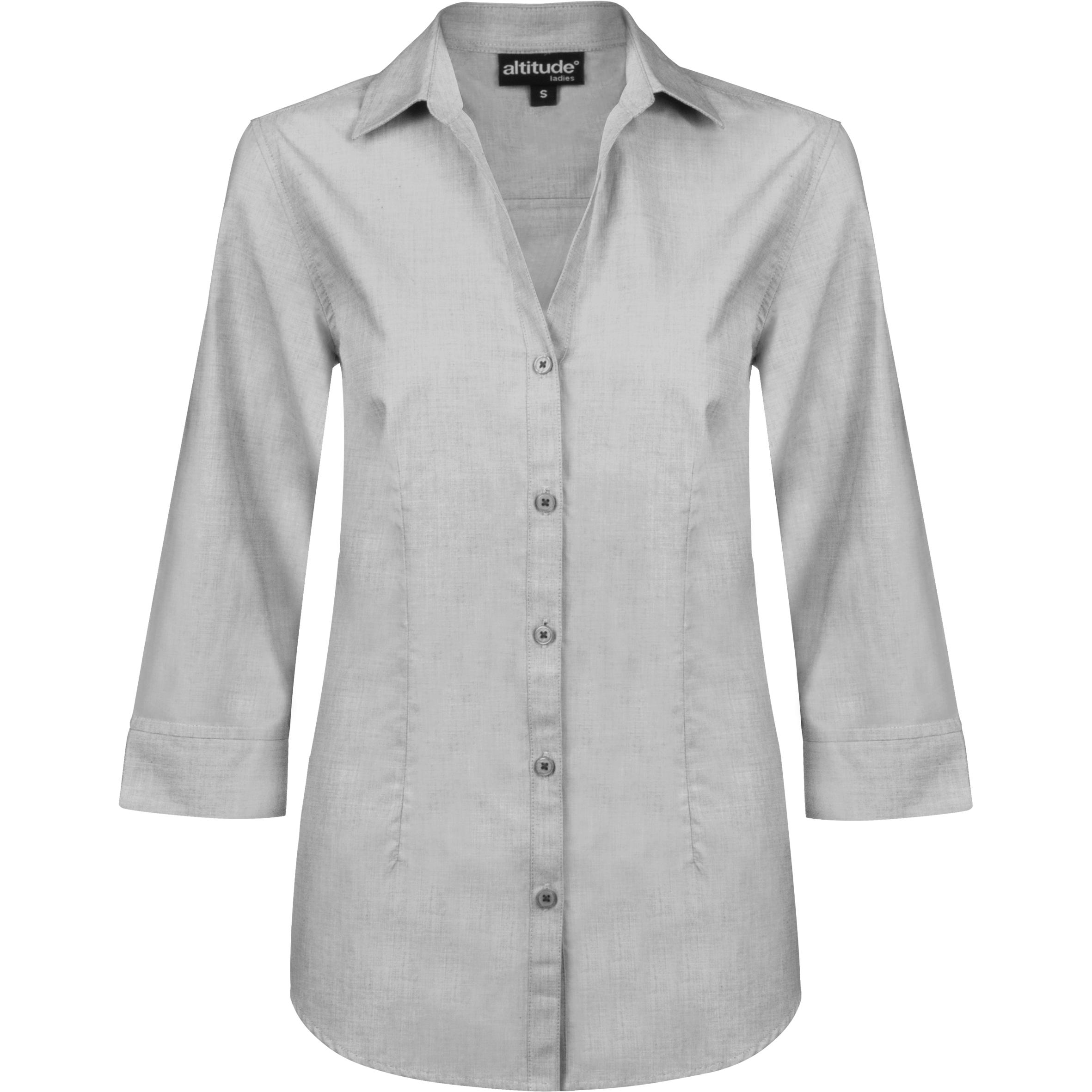 Ladies ¾ Sleeve Viscount Shirt - Grey Only