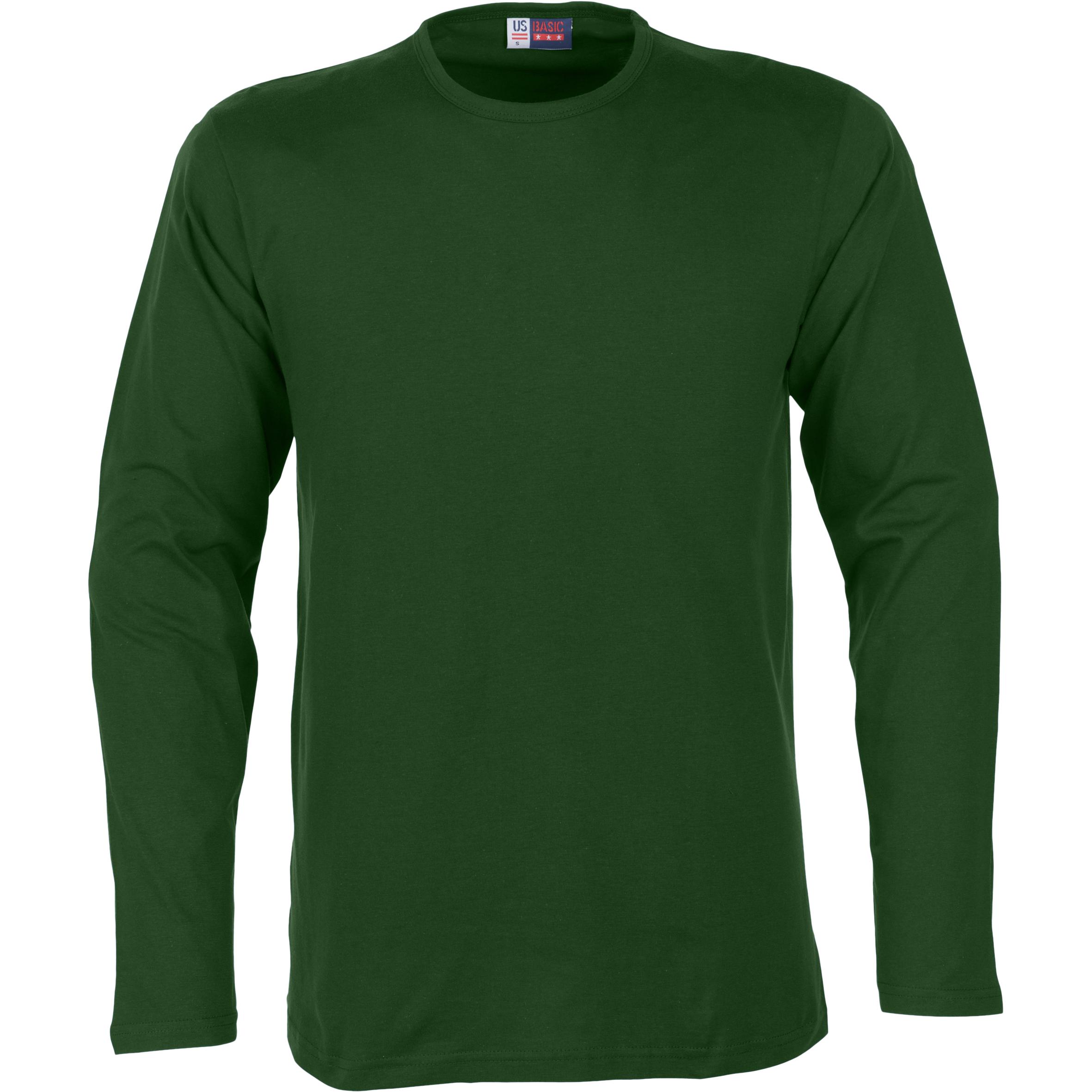 Mens Long Sleeve Portland T-shirt  - Green Only