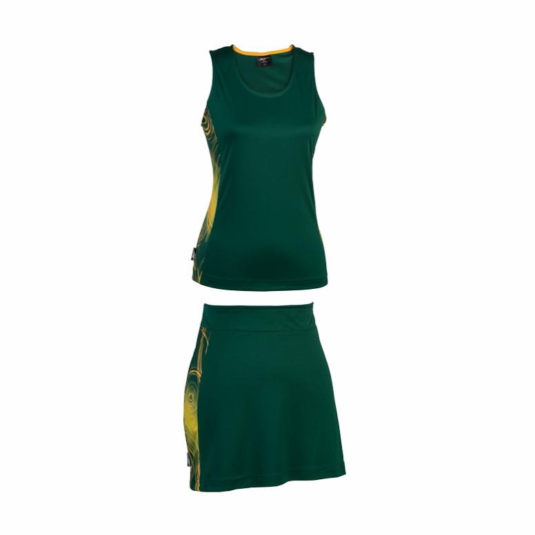 In Stock: Netball Kits / Sets | Brt Kiddies Triflex Single Set - Top And Skirt (brt415) - 2