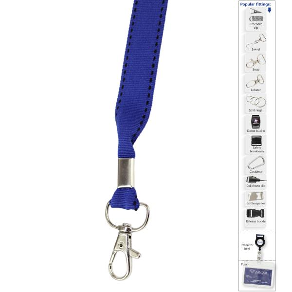 Stitched Border Petersham + Swivel With 1 Col